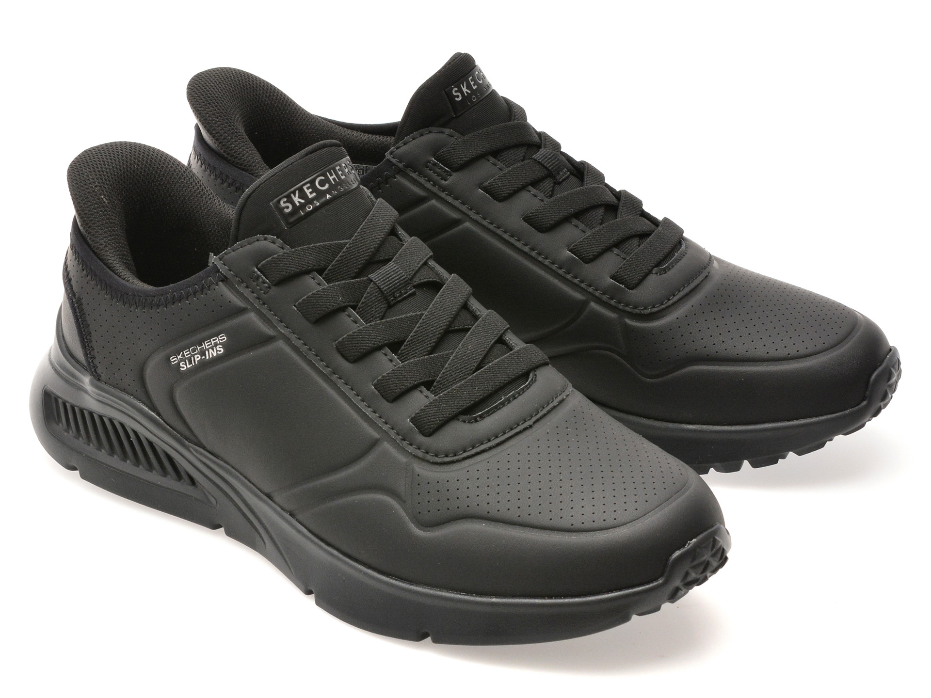 Pantofi sport SKECHERS negri, UNO LITE, din piele ecologica