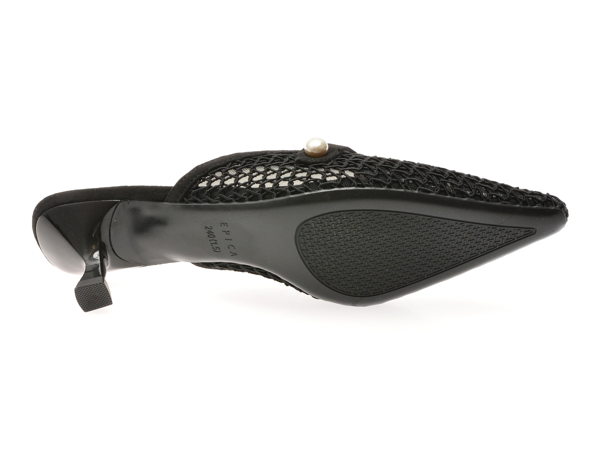 Pantofi eleganti EPICA negri, 26Q2118, din material textil