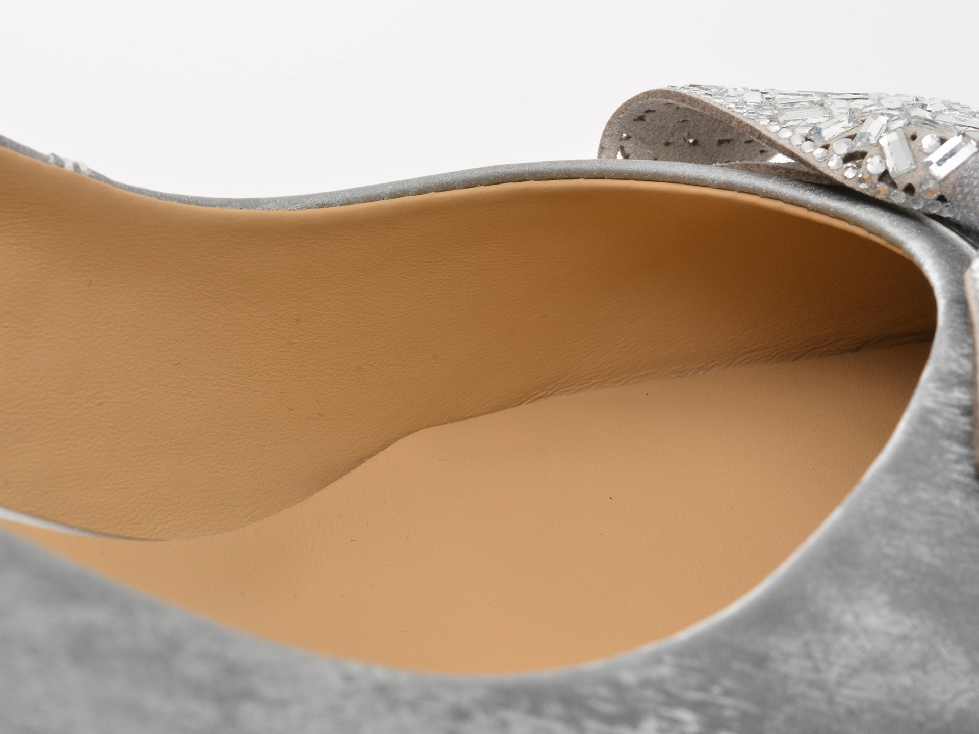 Pantofi eleganti EPICA argintii, 65057, din piele naturala