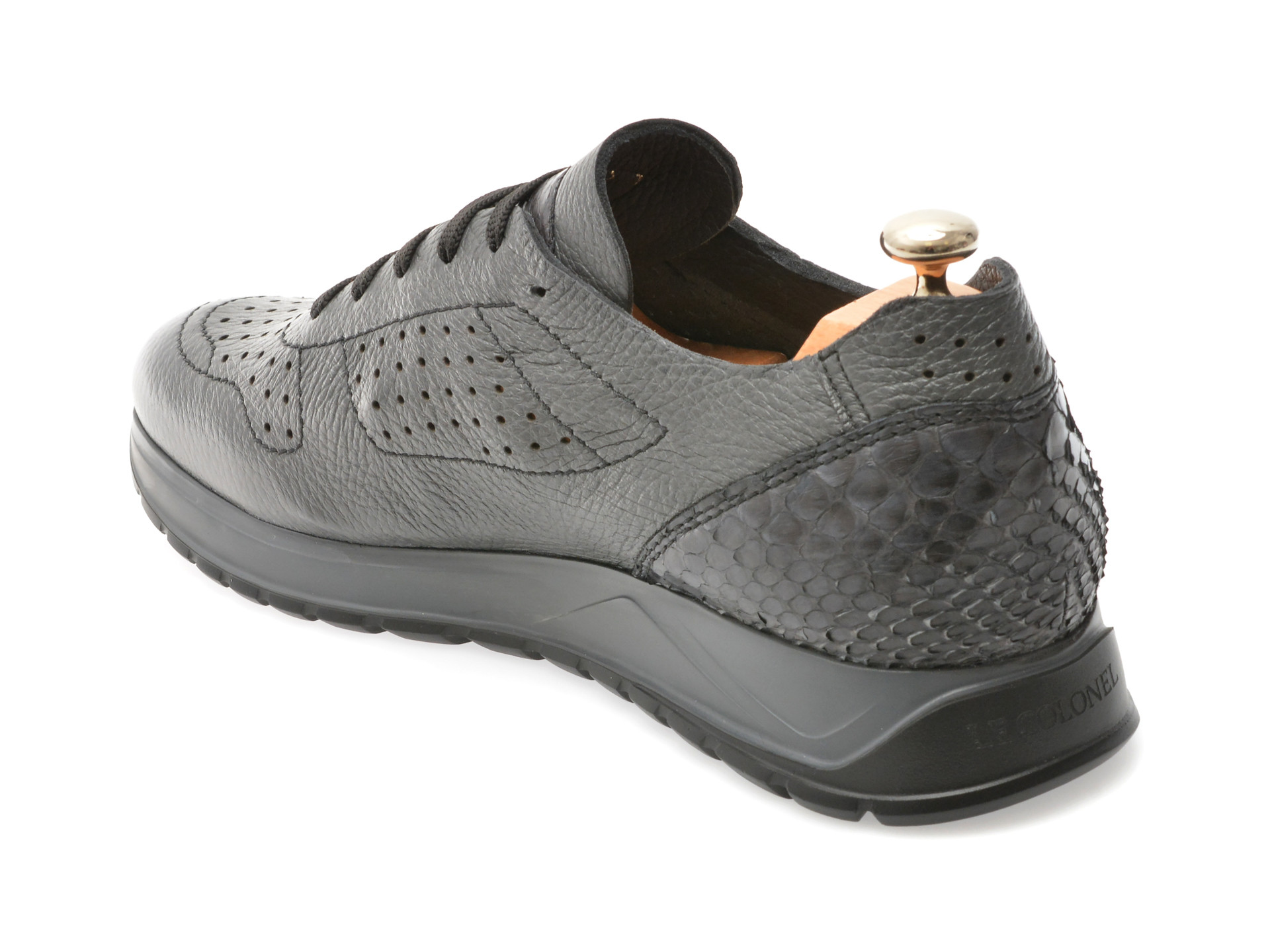 Pantofi LE COLONEL gri, 48901, din piele naturala