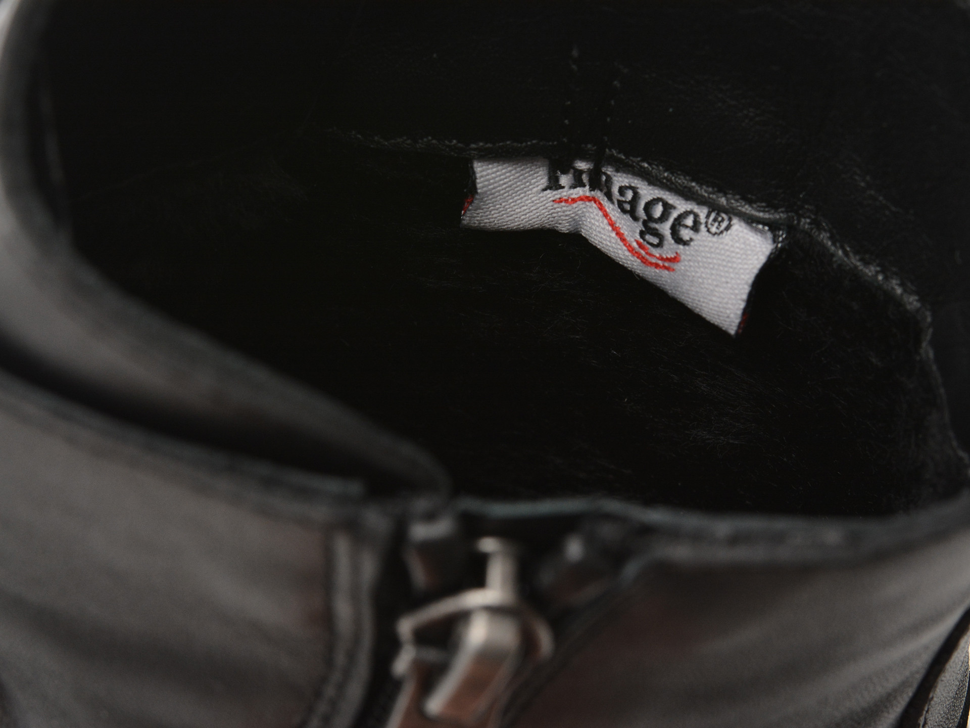 Ghete IMAGE negre, 208303, din piele naturala