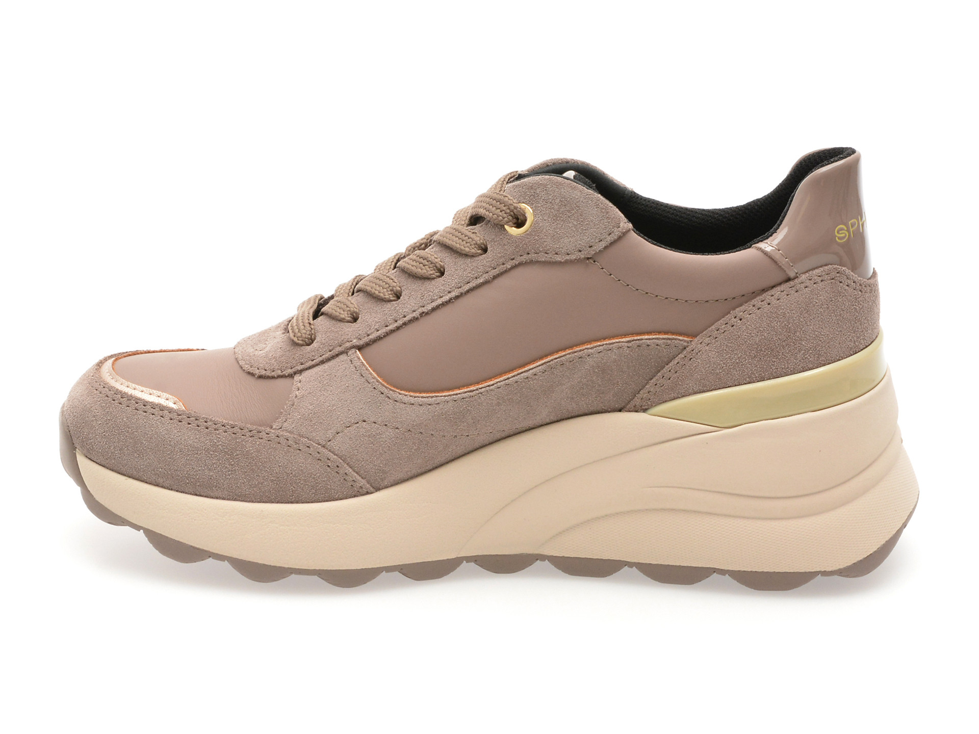 Pantofi sport GEOX gri, D45WAA, din piele intoarsa