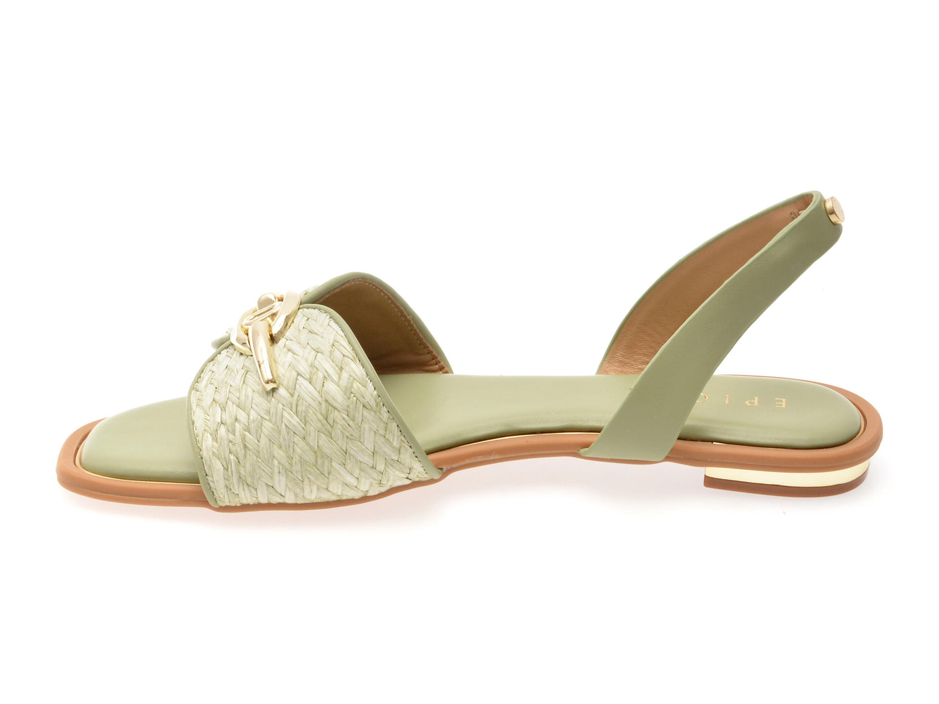 Sandale EPICA verzi, 82951, din piele ecologica