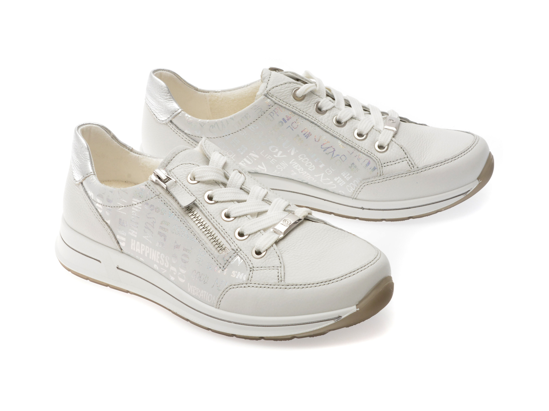 Pantofi sport ARA albi, 24801, din piele naturala