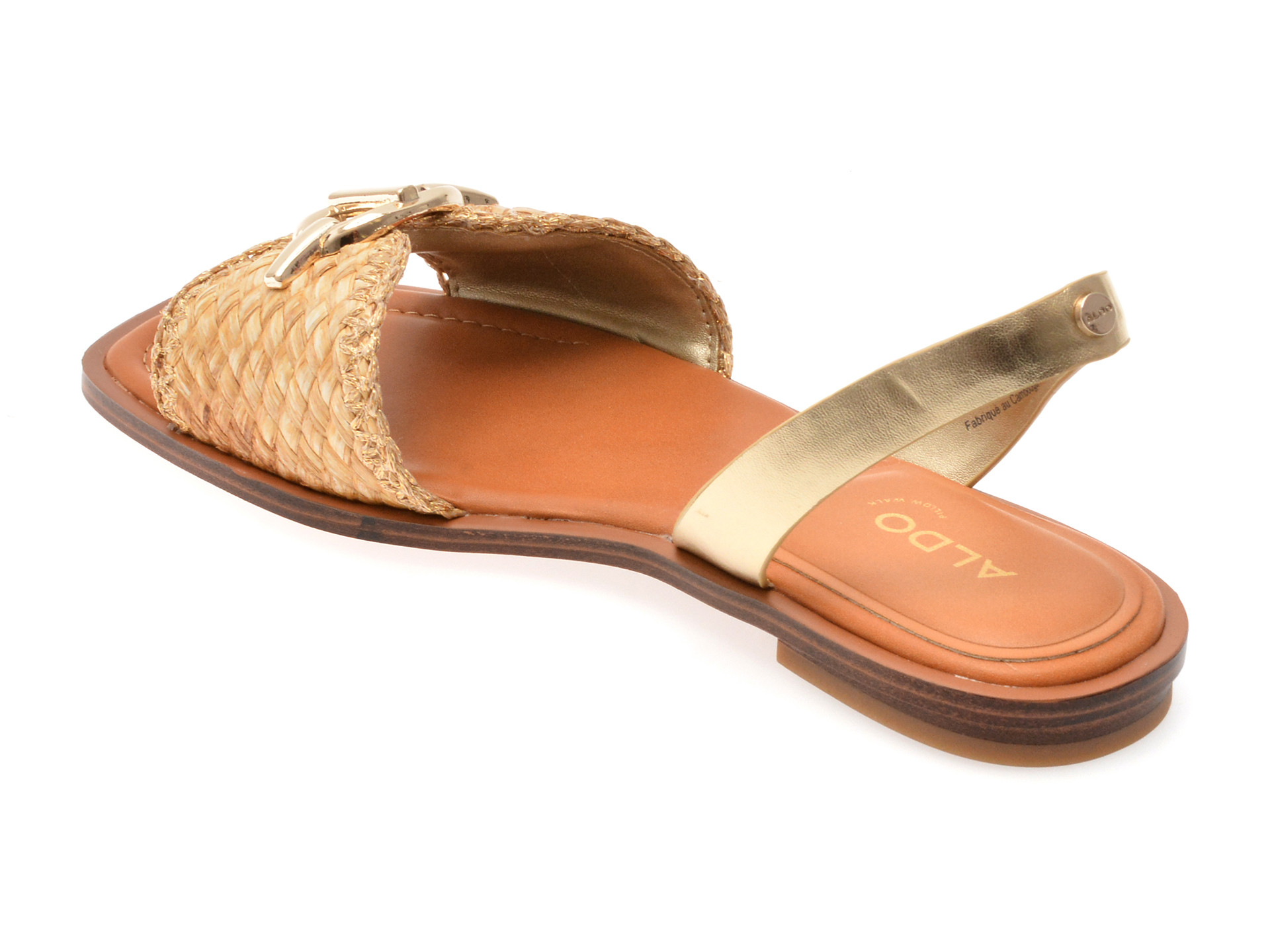 Sandale ALDO aurii, GOASSI 710, din material textil