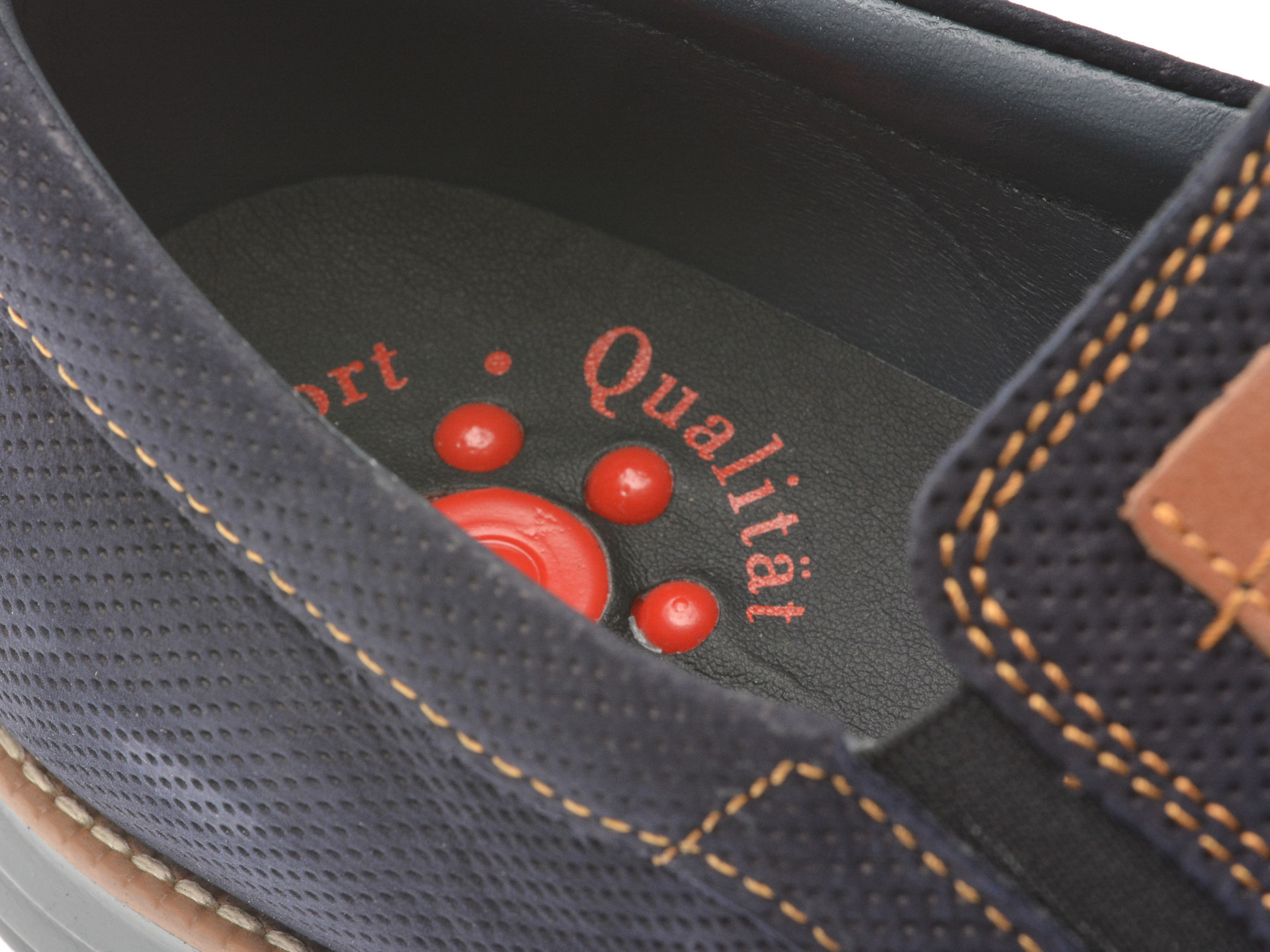 Pantofi OTTER bleumarin, A35, din nabuc