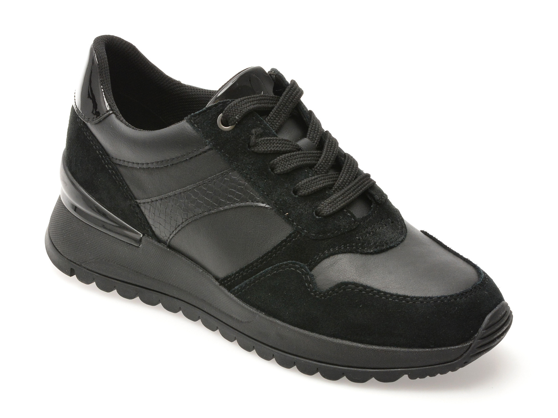 Pantofi sport GEOX negri, D5600B, din piele naturala