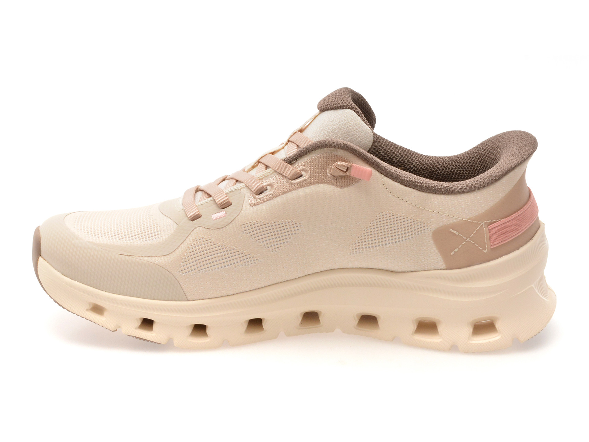Pantofi sport SKECHERS nude, GLIDE-STEP PRO, din material textil