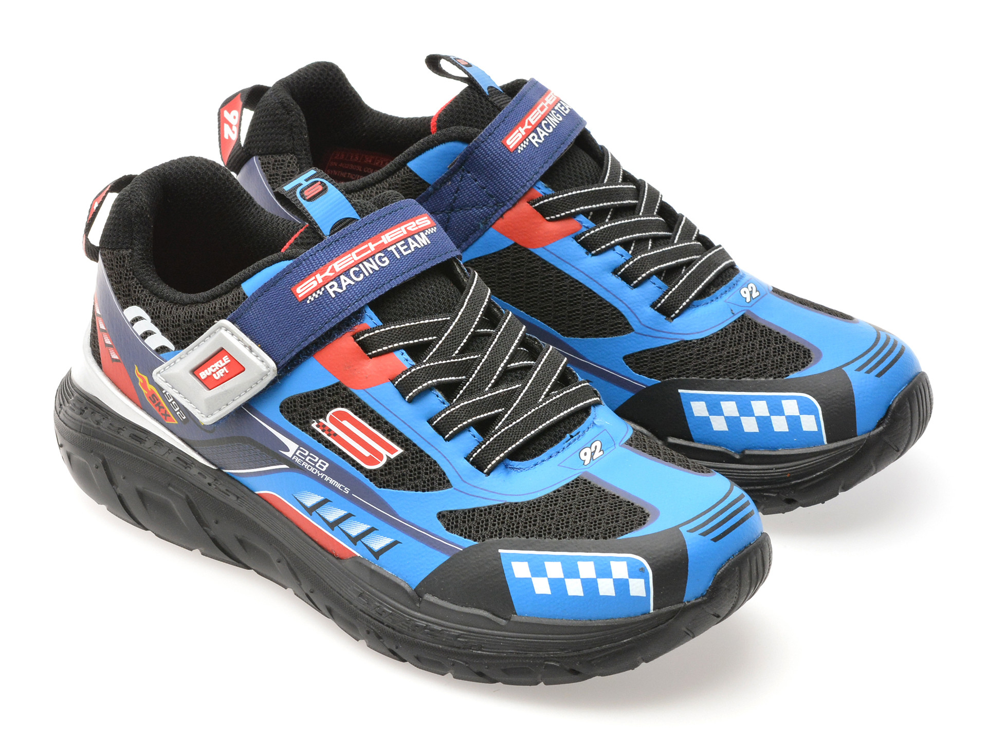 Pantofi sport SKECHERS albastri, TRACKS, din material textil