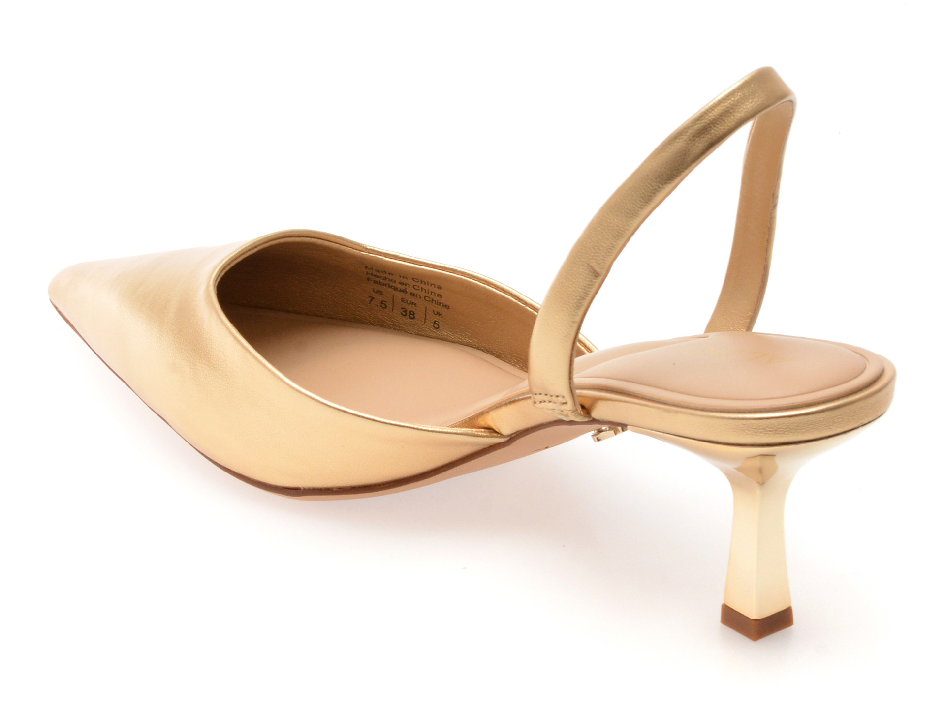 Pantofi eleganti ALDO aurii, GAVEDESSI 715, din piele ecologica