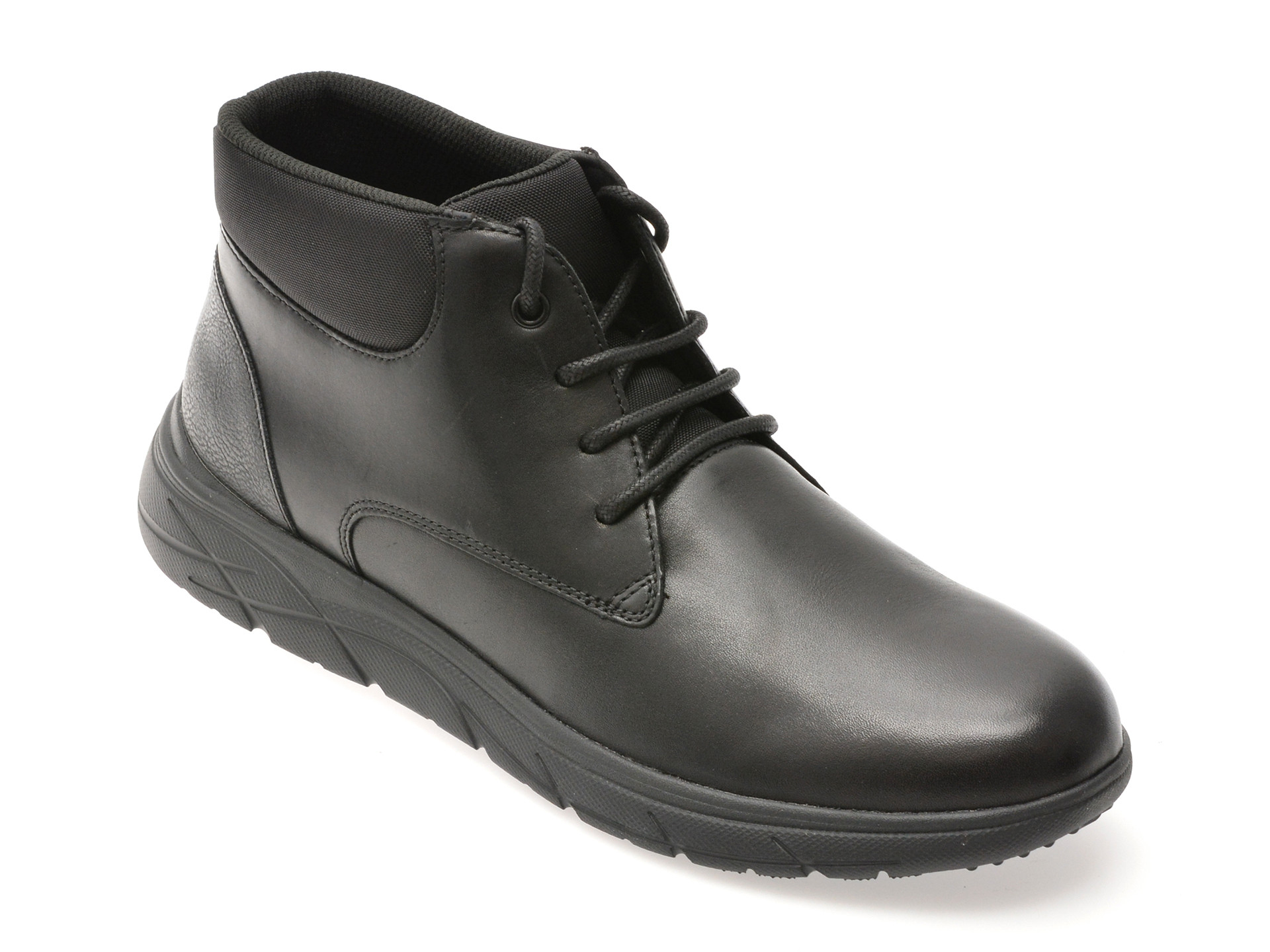 Ghete GEOX negre, U36E1B, din piele naturala