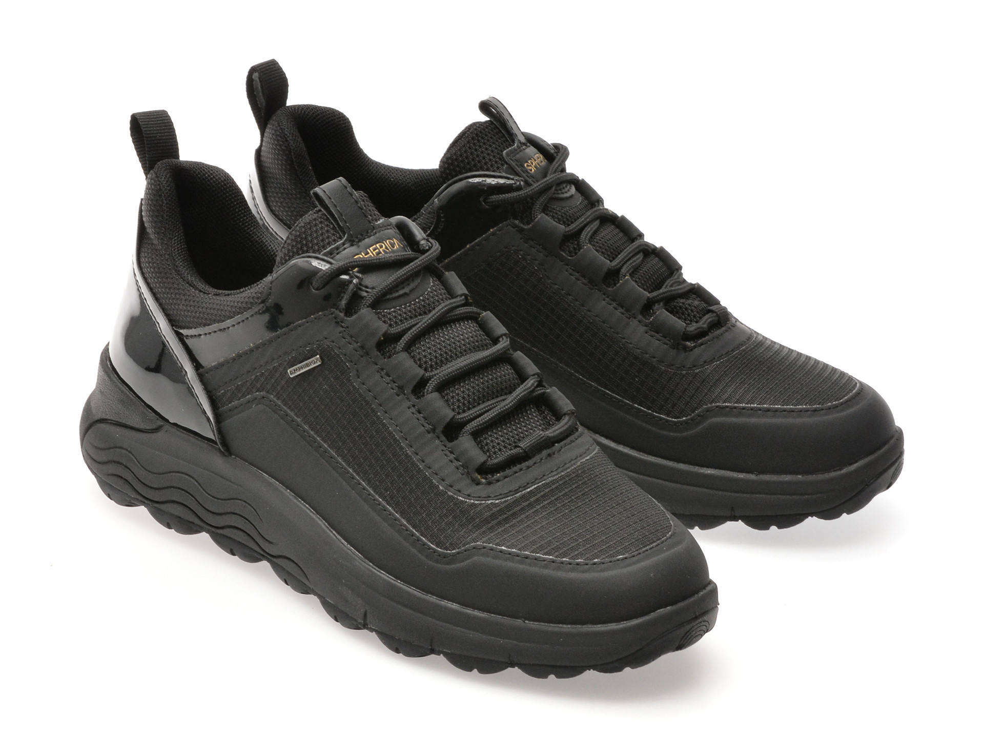 Pantofi sport GEOX negri, D5626C, din material textil