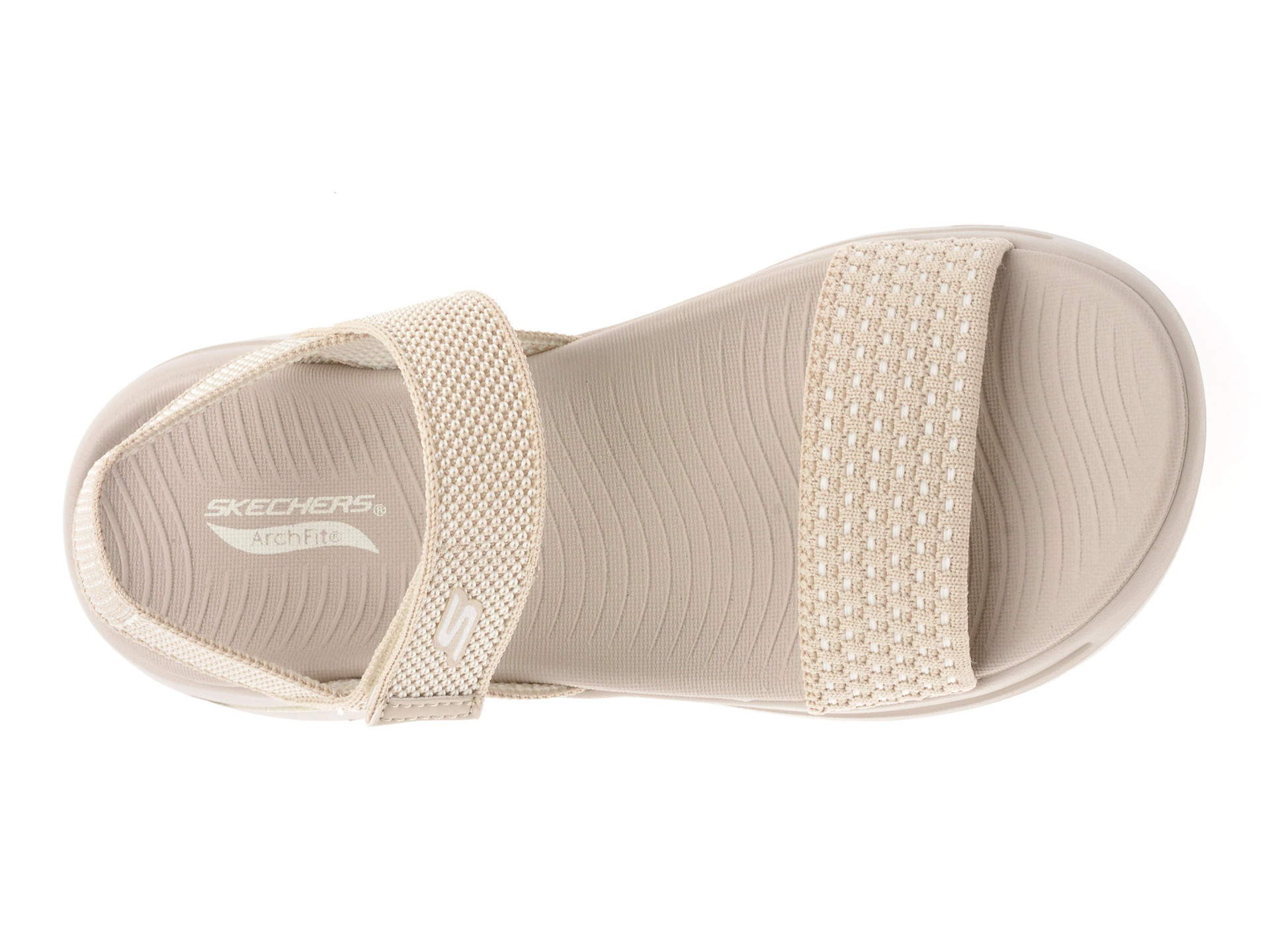 Sandale SKECHERS gri, KZGO WALK ARCH FIT, din material textil