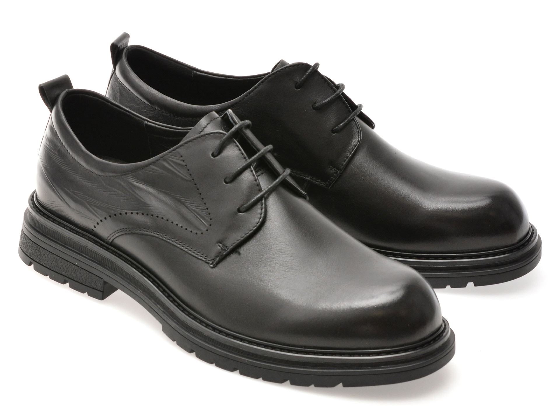 Pantofi EPICA negri, 9755, din piele naturala