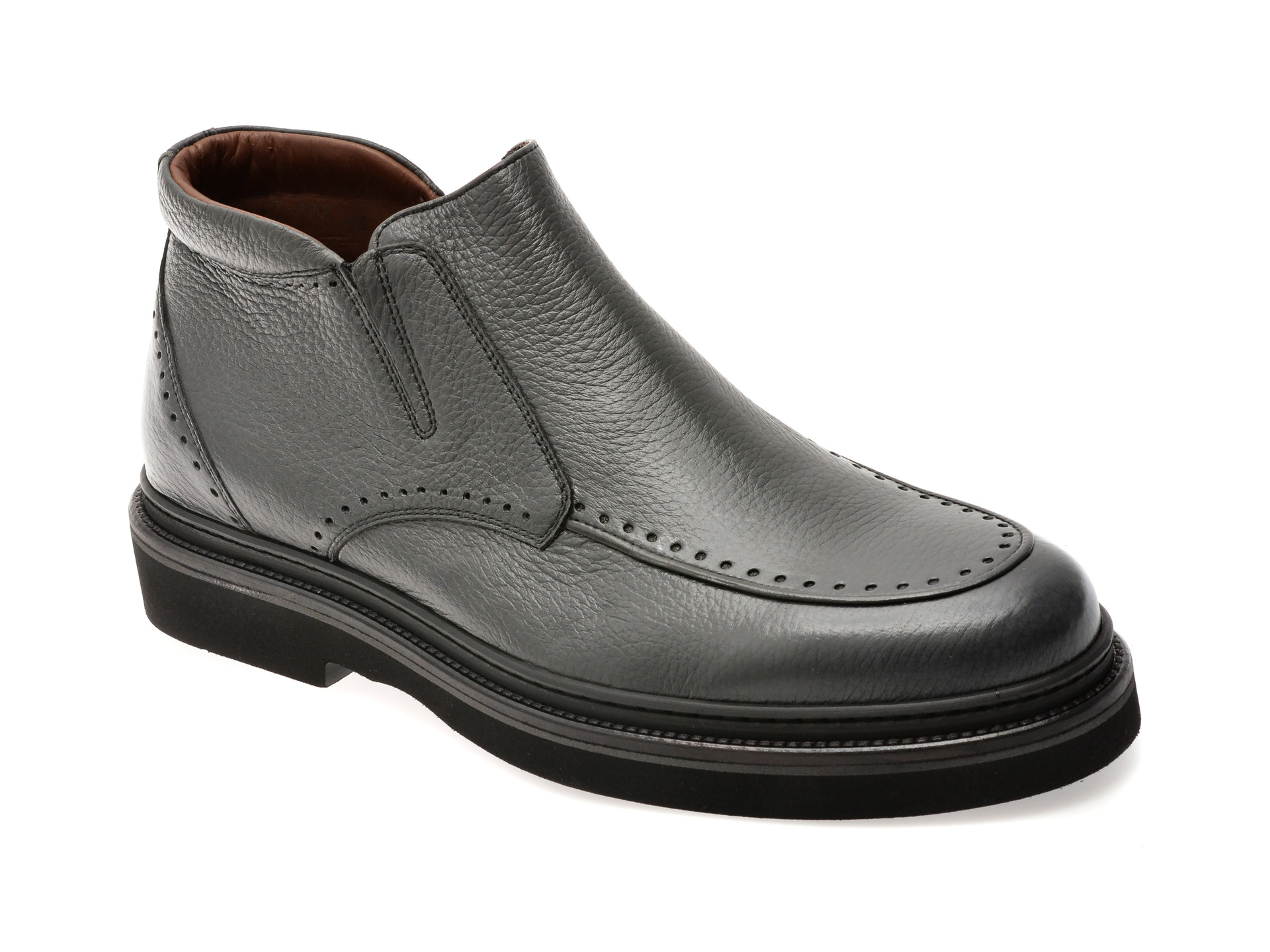 Ghete elegante LE COLONEL gri, 61613, din piele naturala