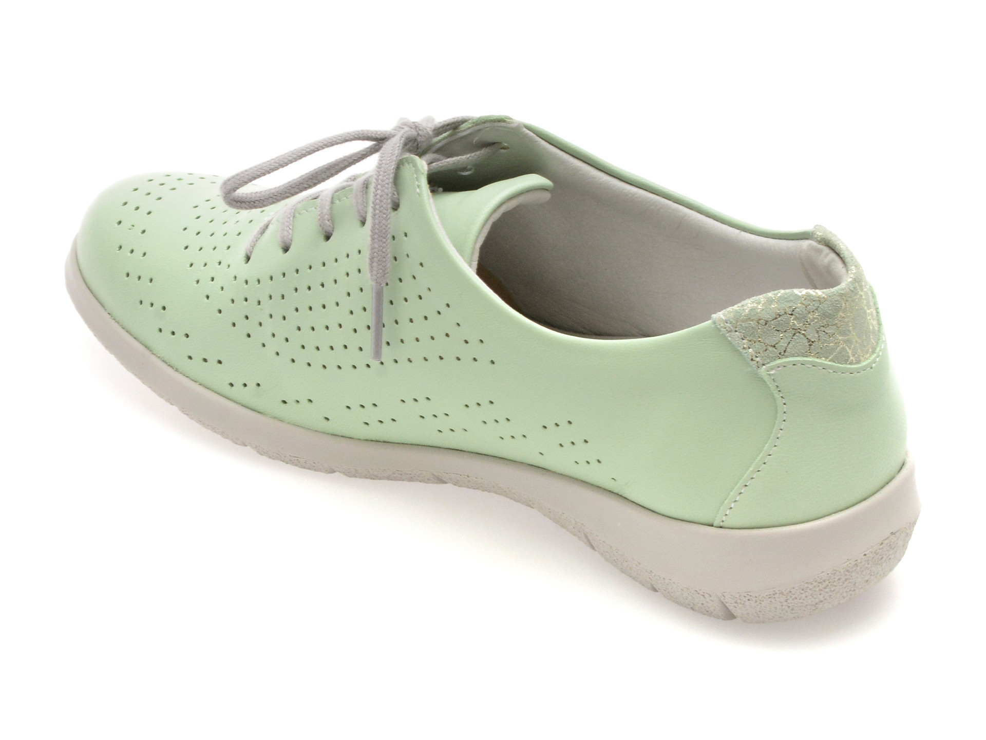 Pantofi SUAVE verzi, OXFORD, din piele naturala