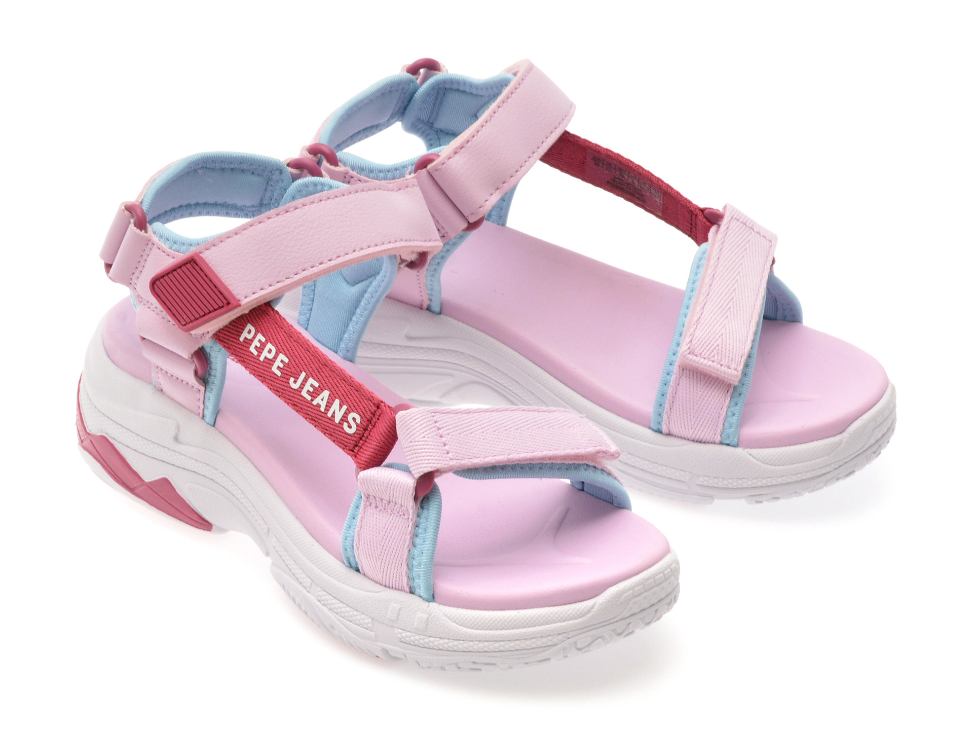 Sandale PEPE JEANS mov, MAVEL TOP G, din material textil