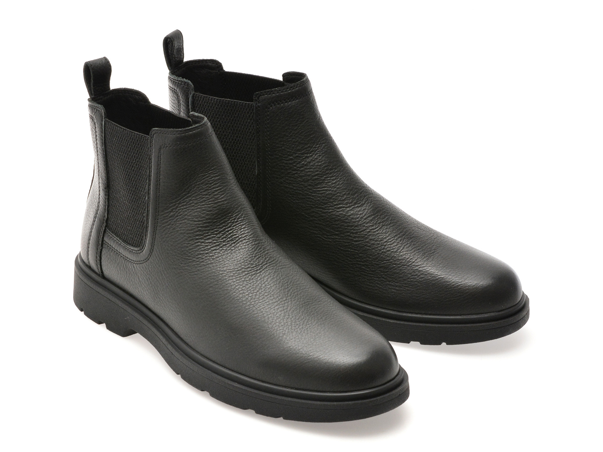 Ghete GEOX negre, U36D1C, din piele naturala