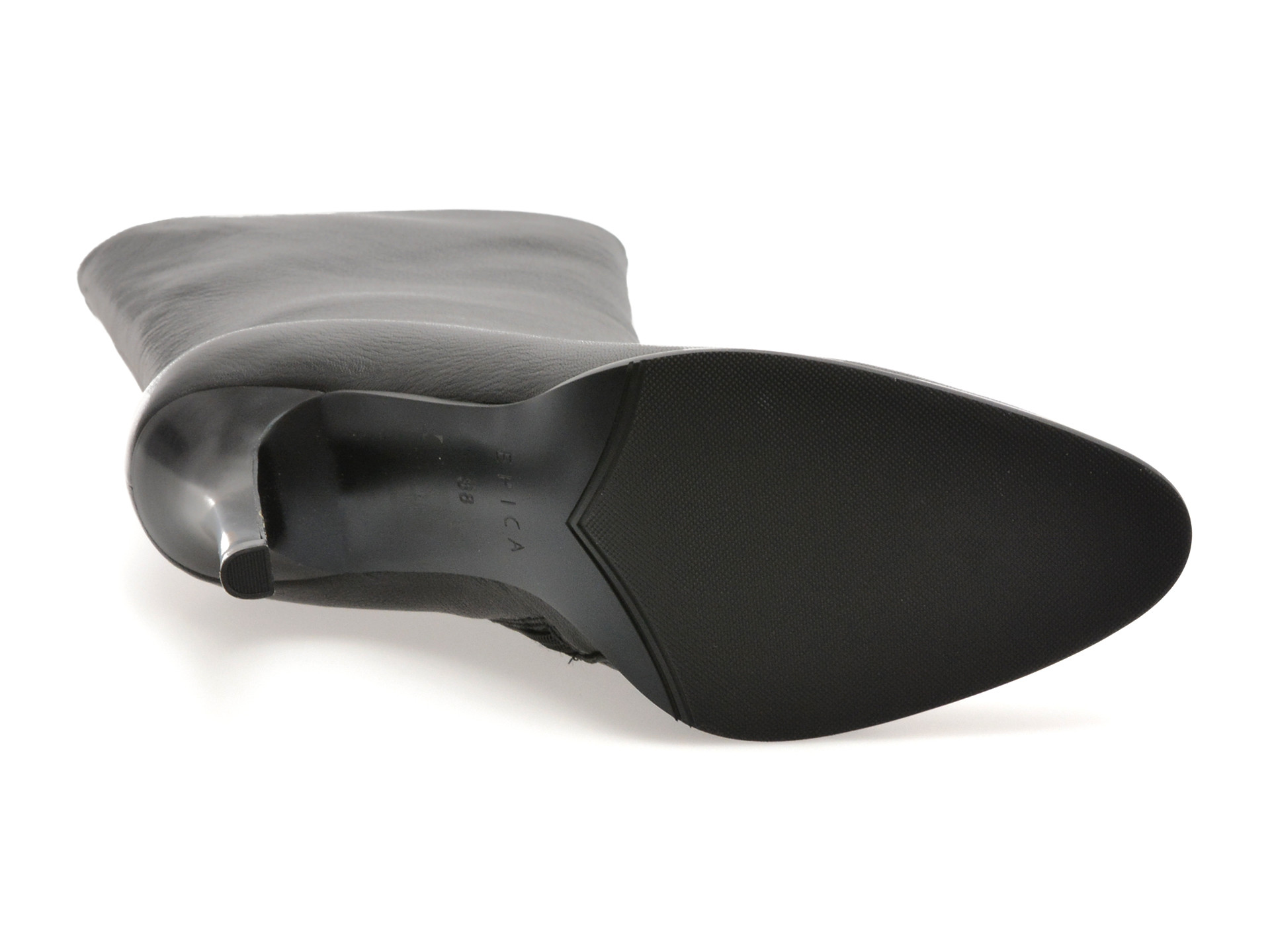 Botine elegante EPICA negre, 2445F, din piele naturala