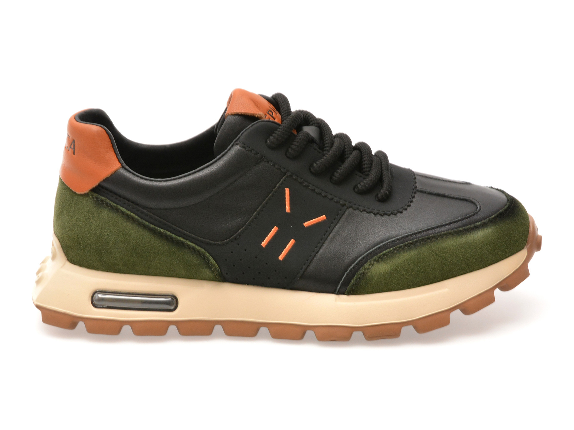 Pantofi sport EPICA negri, 31231, din piele naturala