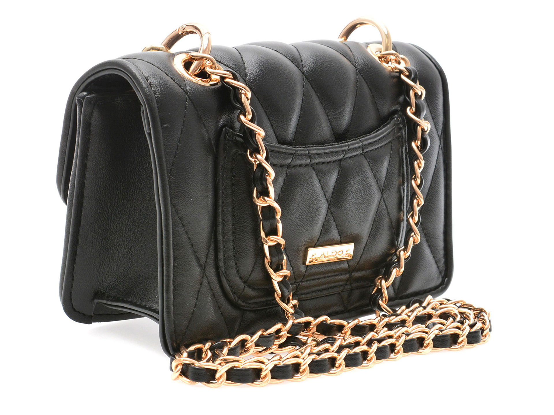 Geanta ALDO neagra, LOUBELLA 001, din piele ecologica