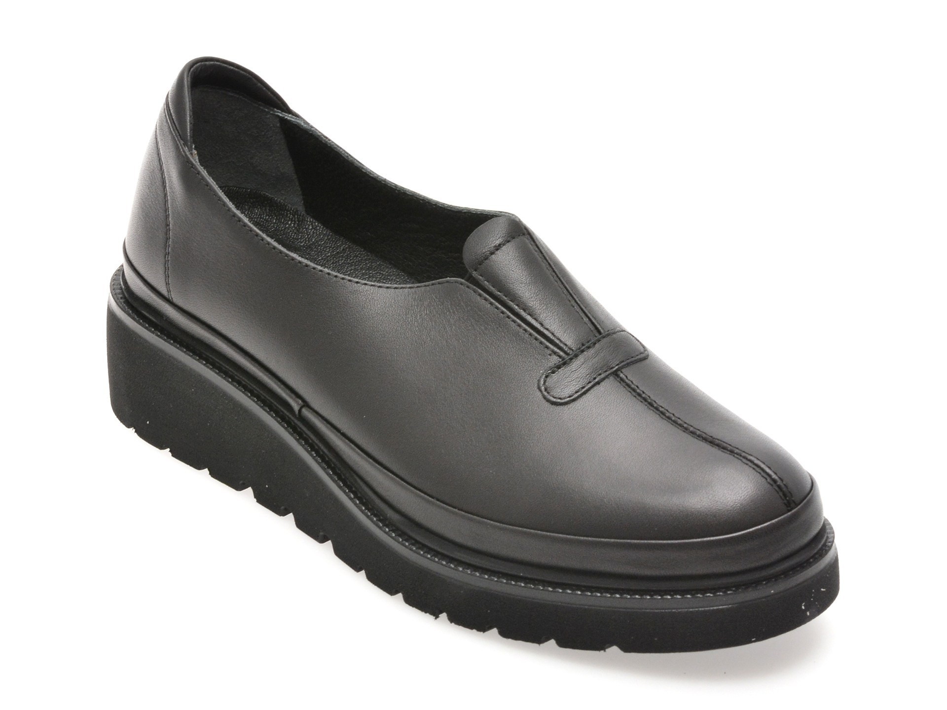 Pantofi IMAGE negri, 5763537, din piele naturala