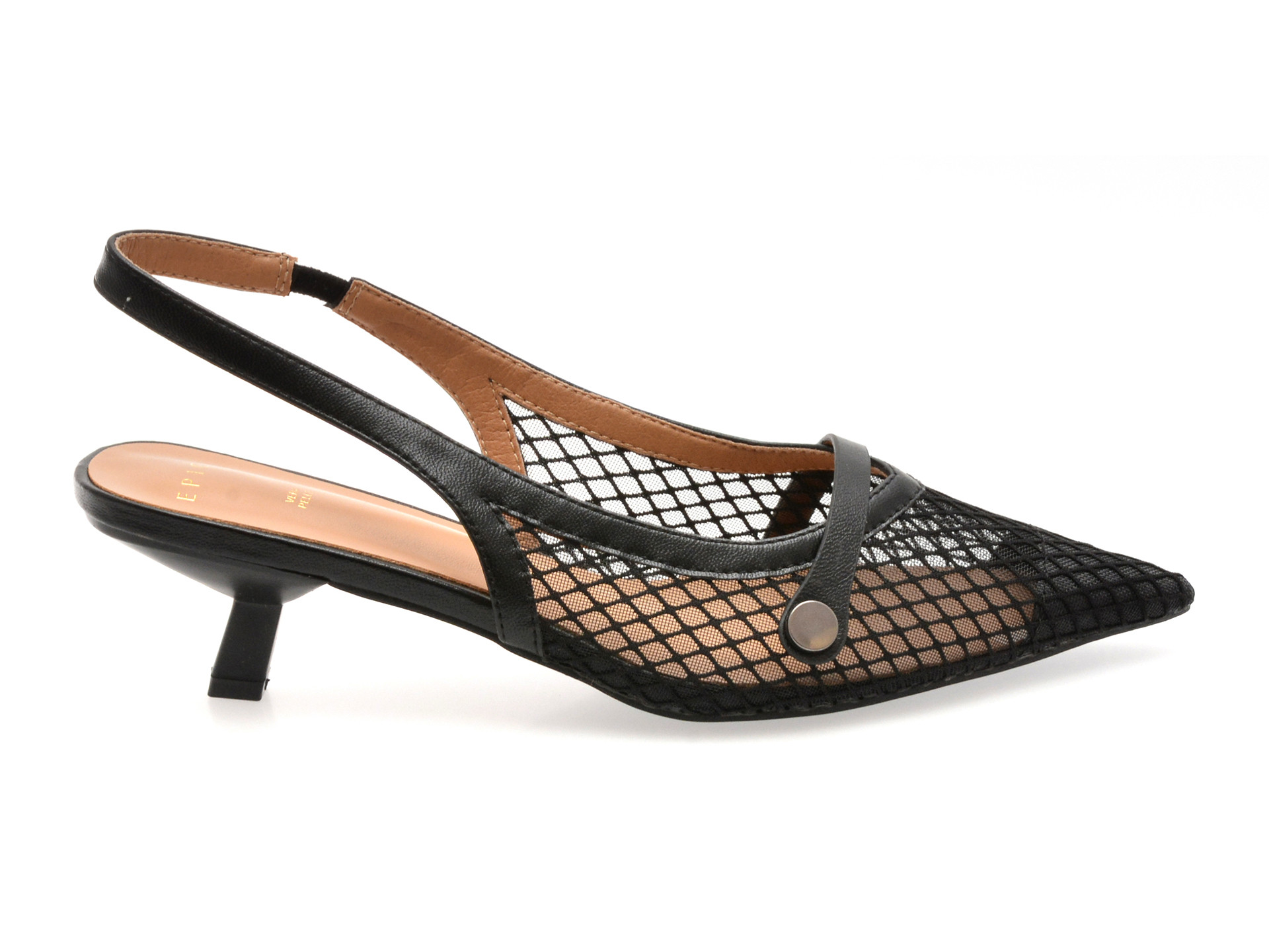 Pantofi eleganti EPICA negri, 82979, din material textil