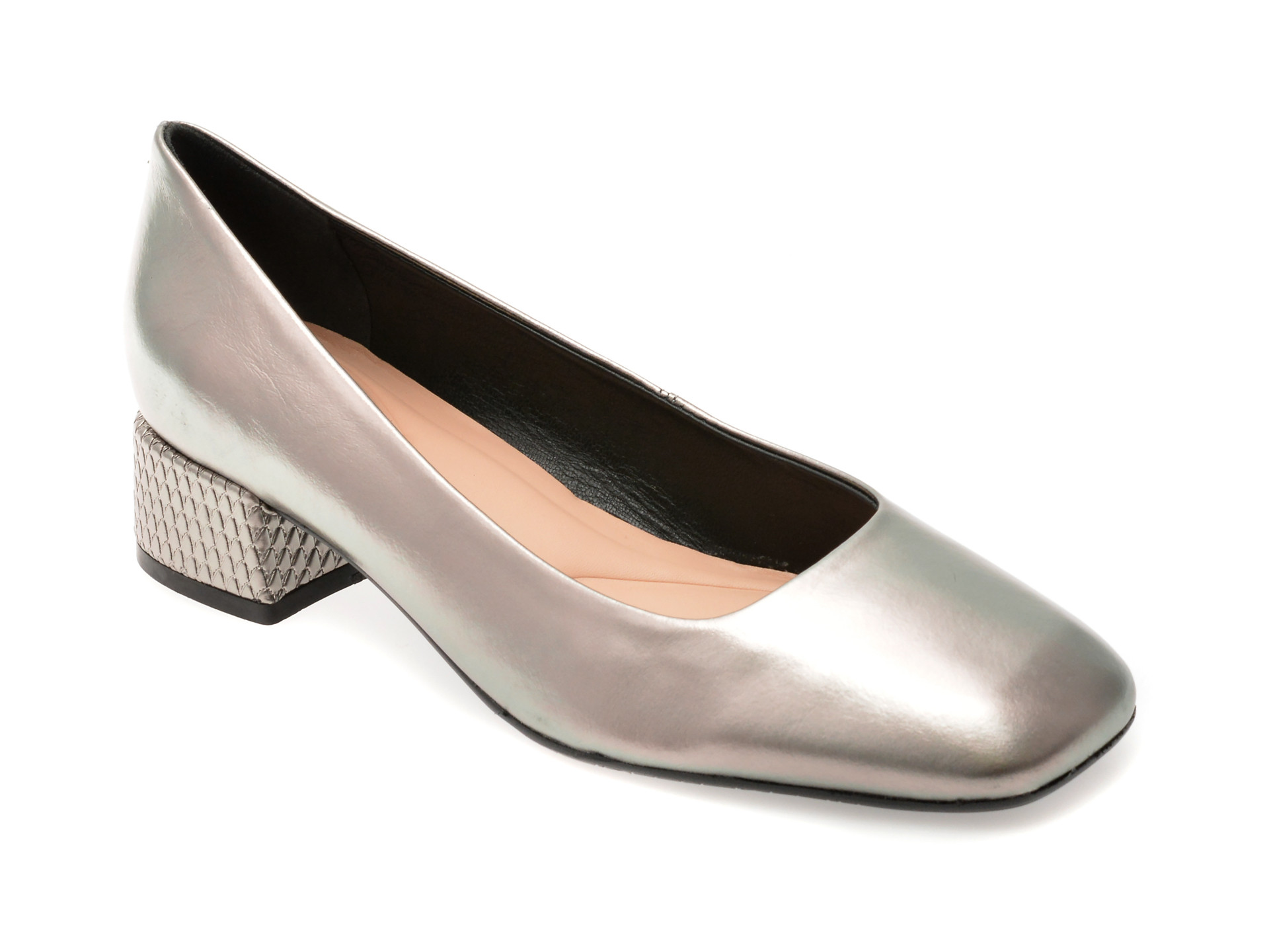 Pantofi EPICA argintii, 1135845, din piele naturala