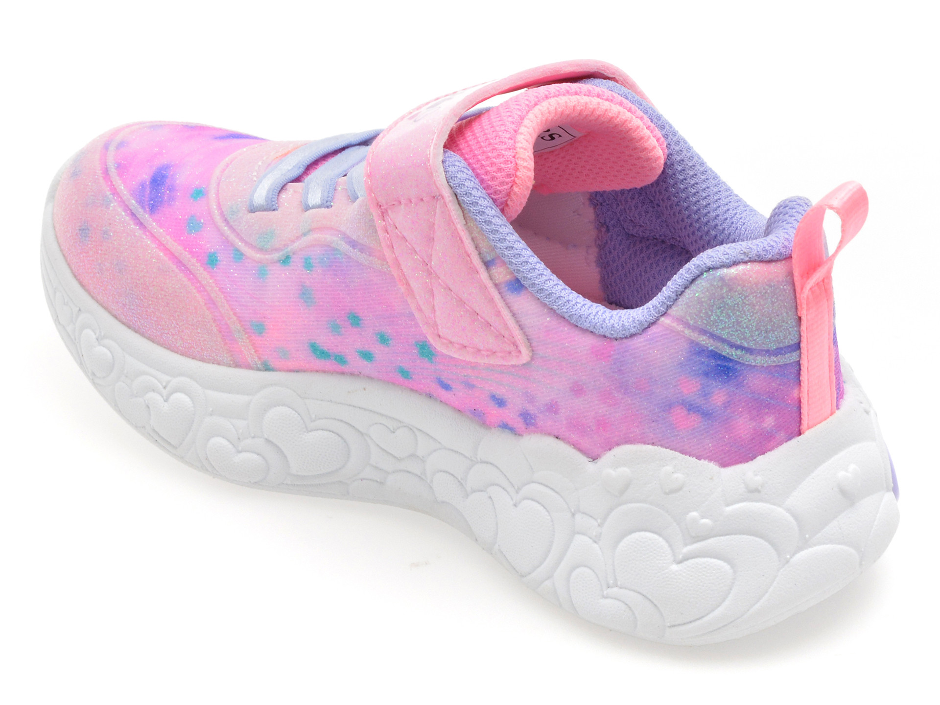 Pantofi sport skechers roz eternal heart lights din material textil kzlzj1111yk302696n