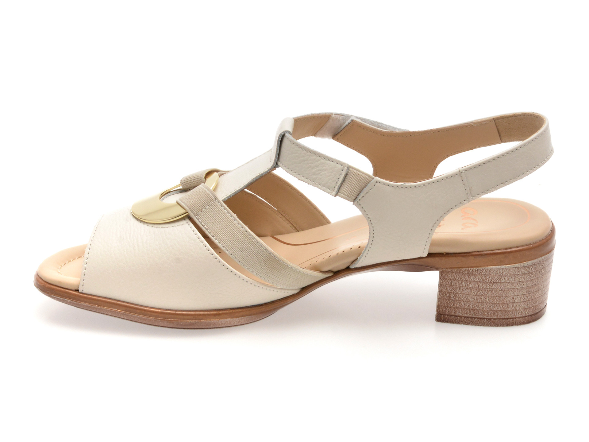 Sandale ARA albe, 35730, din piele naturala