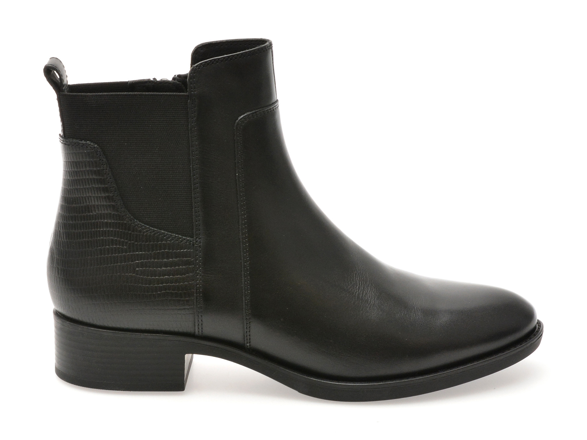 Ghete GEOX negre, D94G1G, din piele naturala