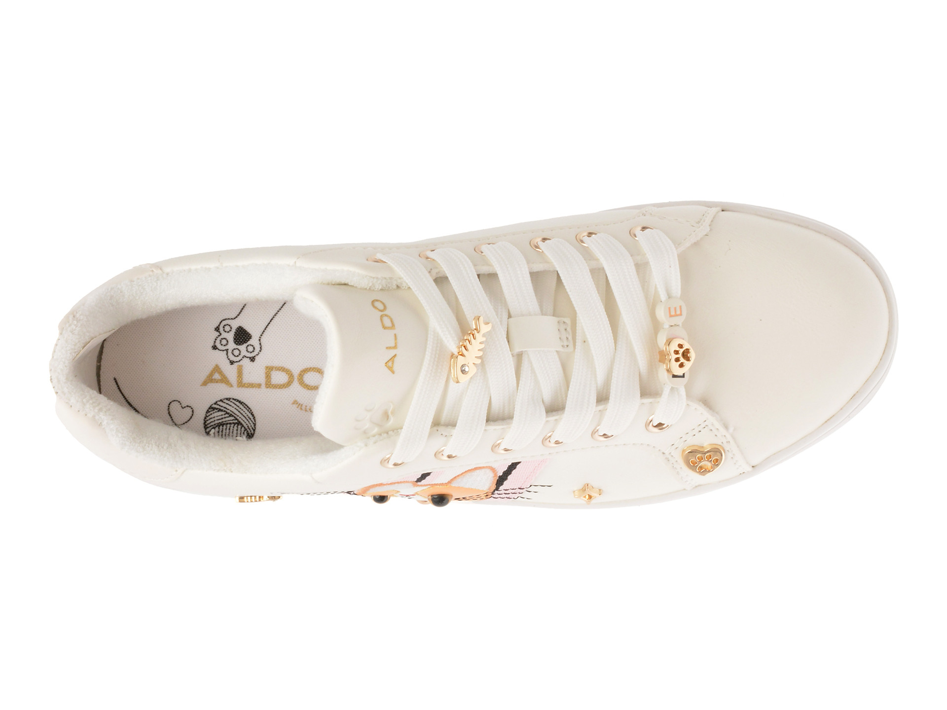 Pantofi sport ALDO albi, CATSNEAKER 100, din piele ecologica