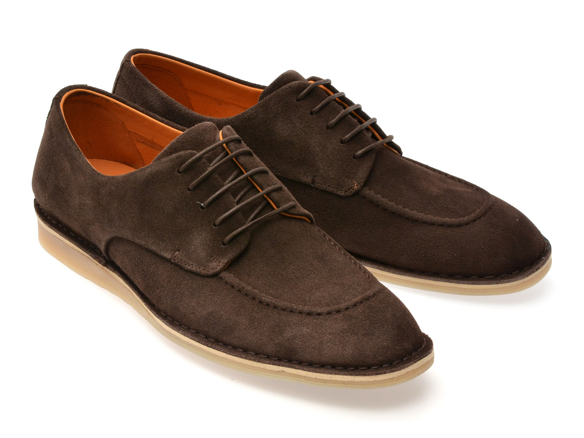 Pantofi EPICA maro, B463, din piele intoarsa