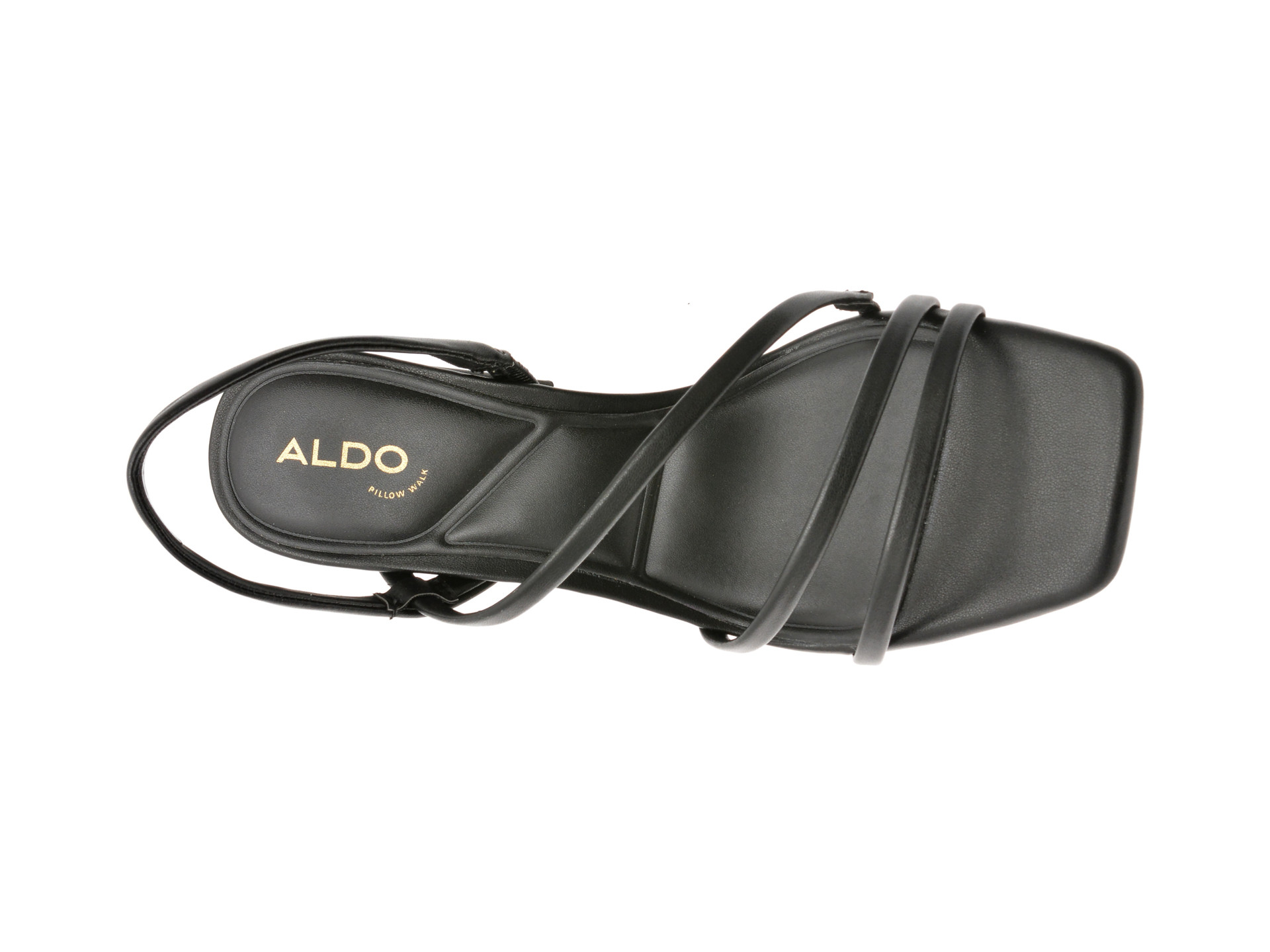 Sandale ALDO negre, ATLANTICUS 001, din piele ecologica