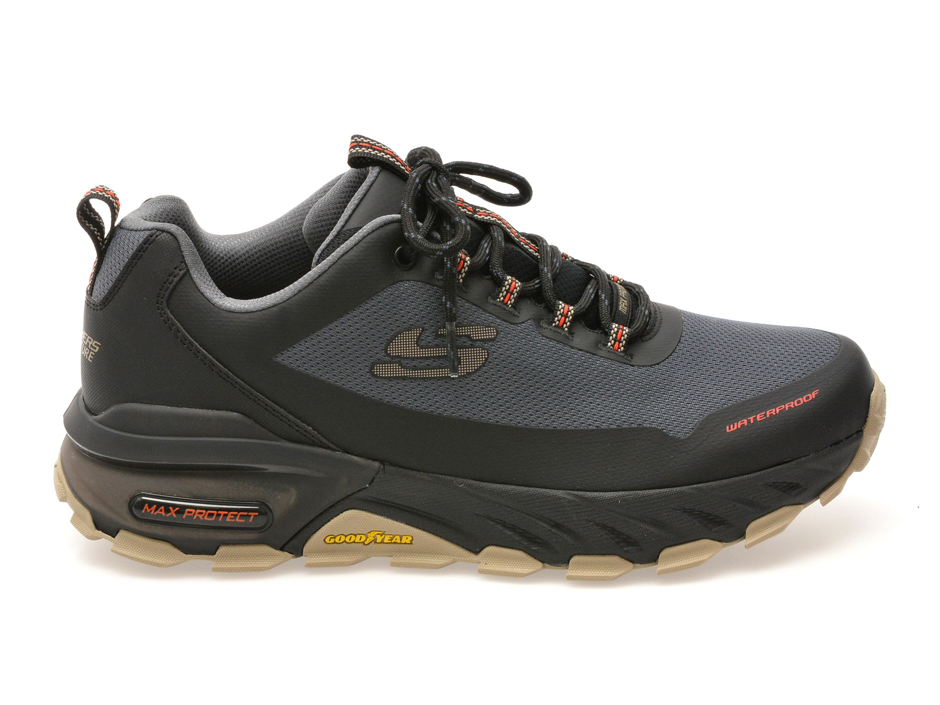 Pantofi sport SKECHERS gri, MAX PROTECT, din material textil
