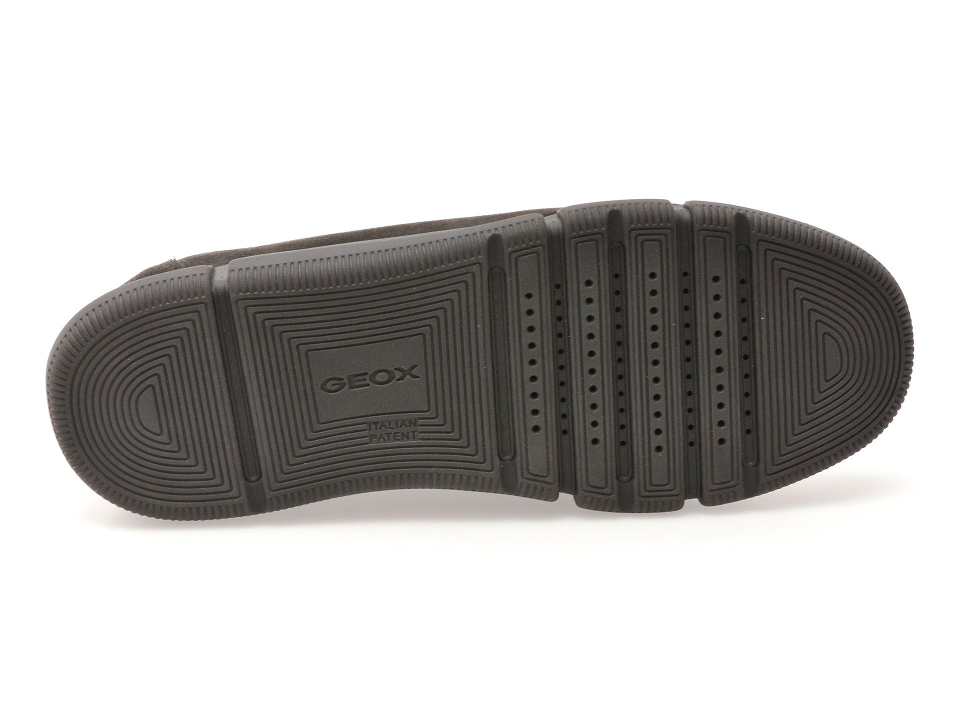Mocasini GEOX gri, U4646B, din piele intoarsa