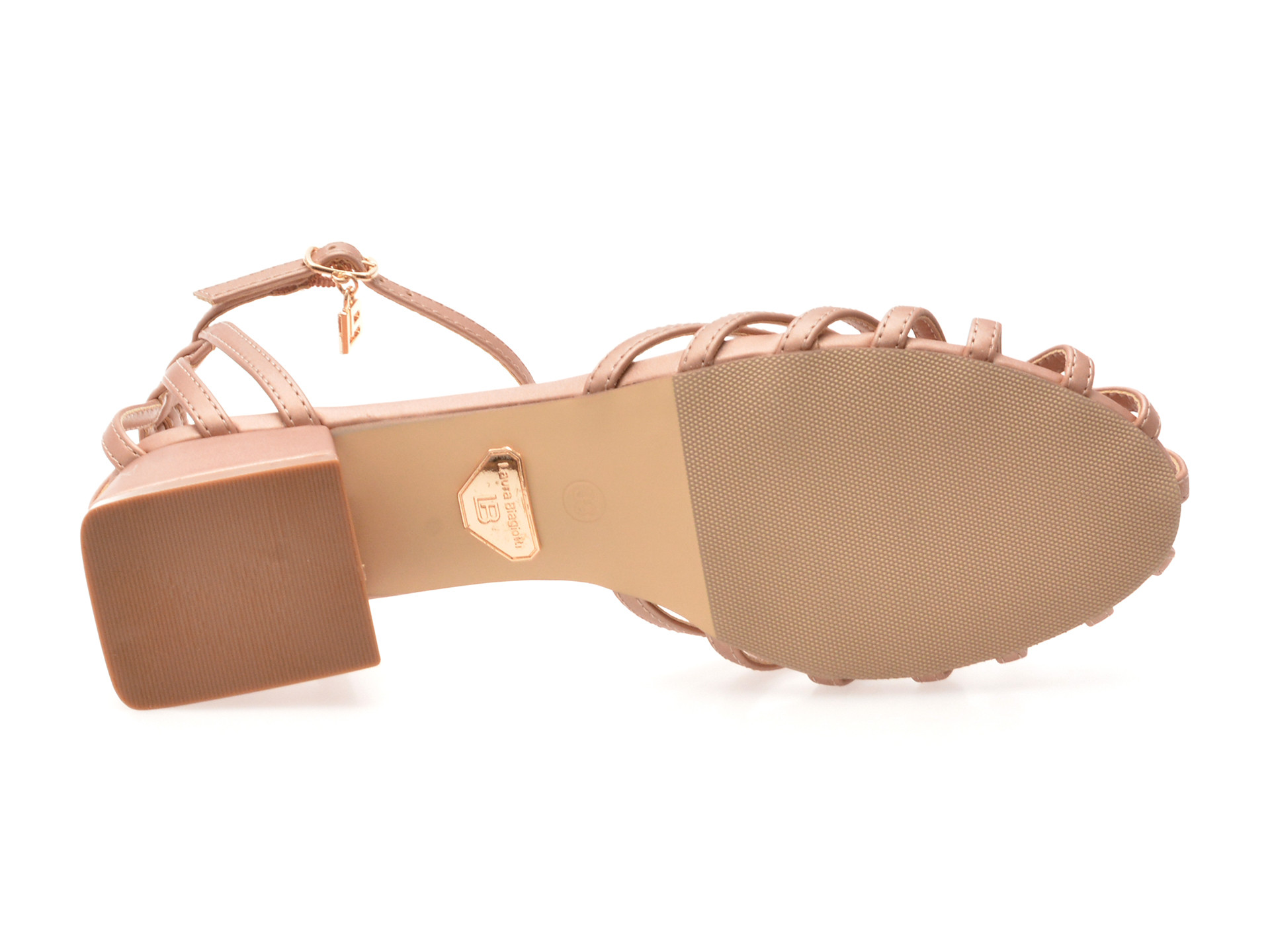 Sandale LAURA BIAGIOTTI bronz, 9031, din piele ecologica