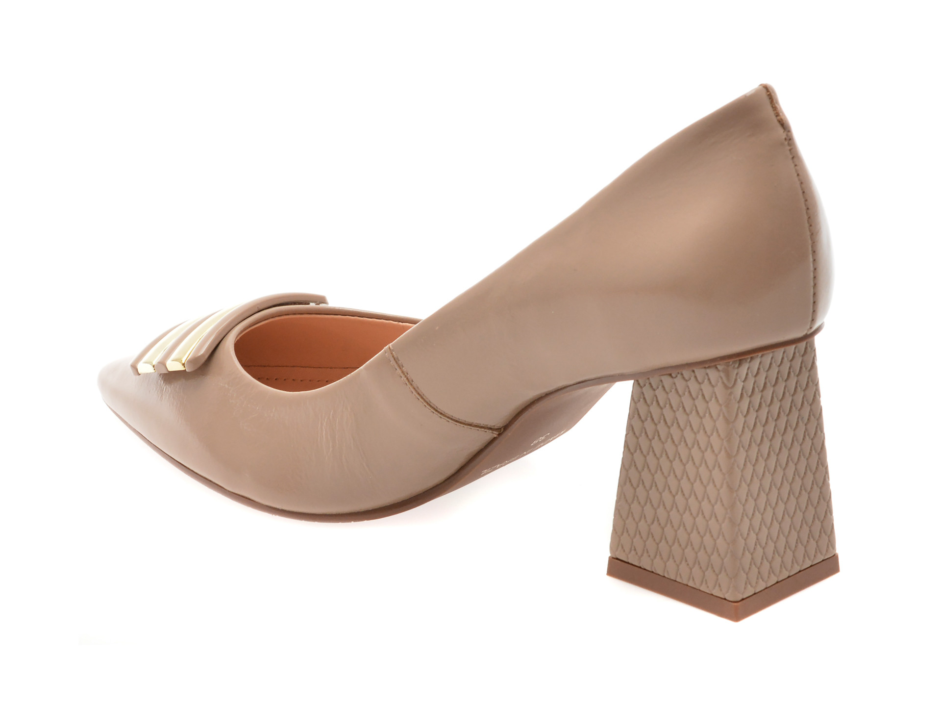 Pantofi EPICA gri, 1131665, din piele naturala lacuita