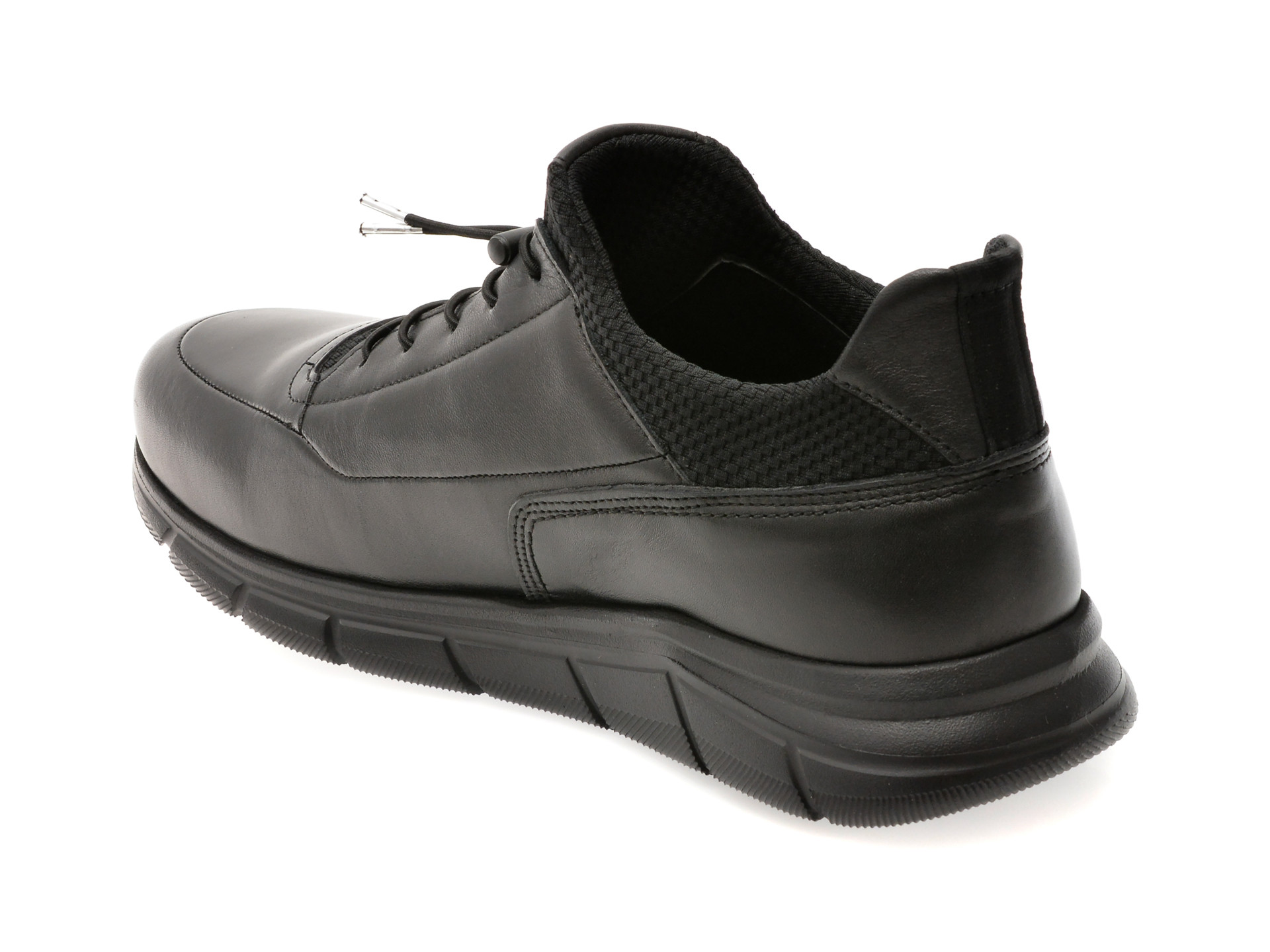 Ghete OTTER negre, E372, din piele naturala