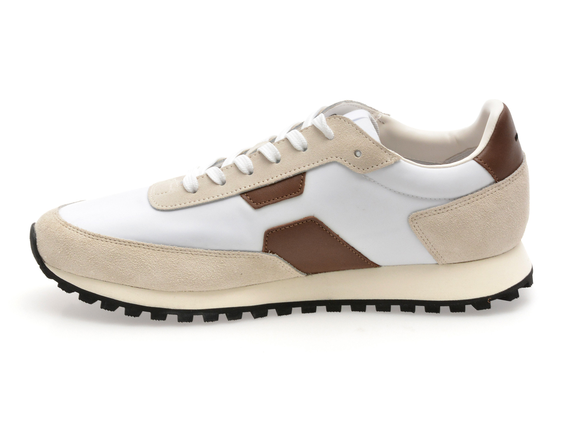 Pantofi sport BOSS albi, 8723, din material textil