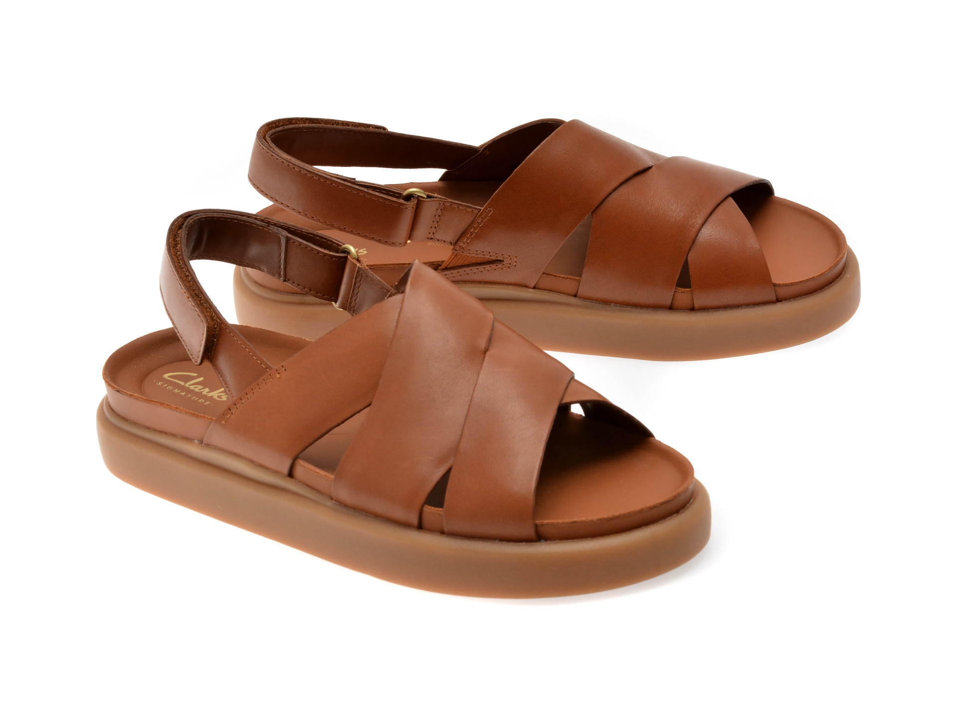 Sandale CLARKS maro, ARISTELLA SUN, din piele naturala