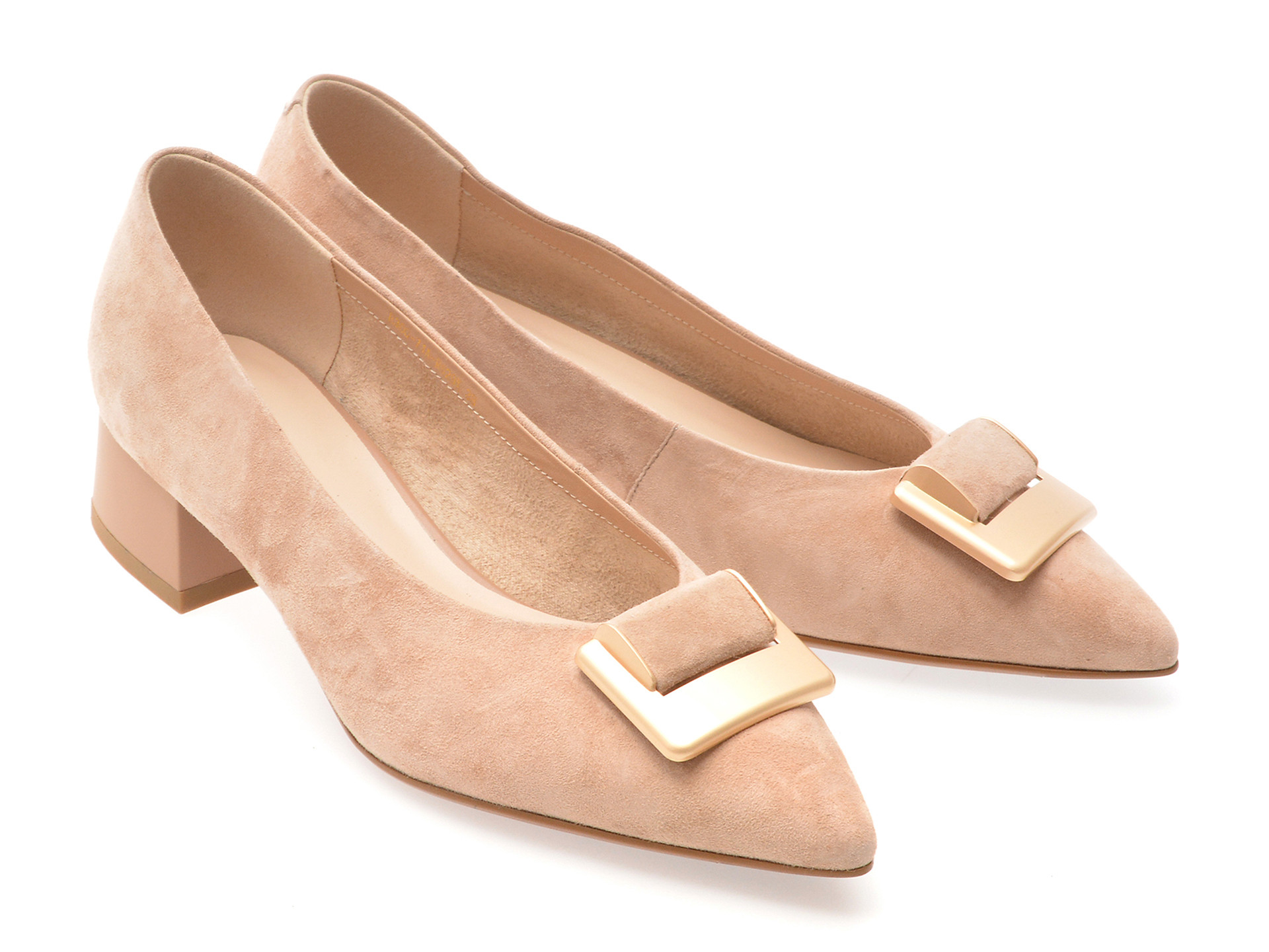 Pantofi EPICA nude, E300, din piele intoarsa