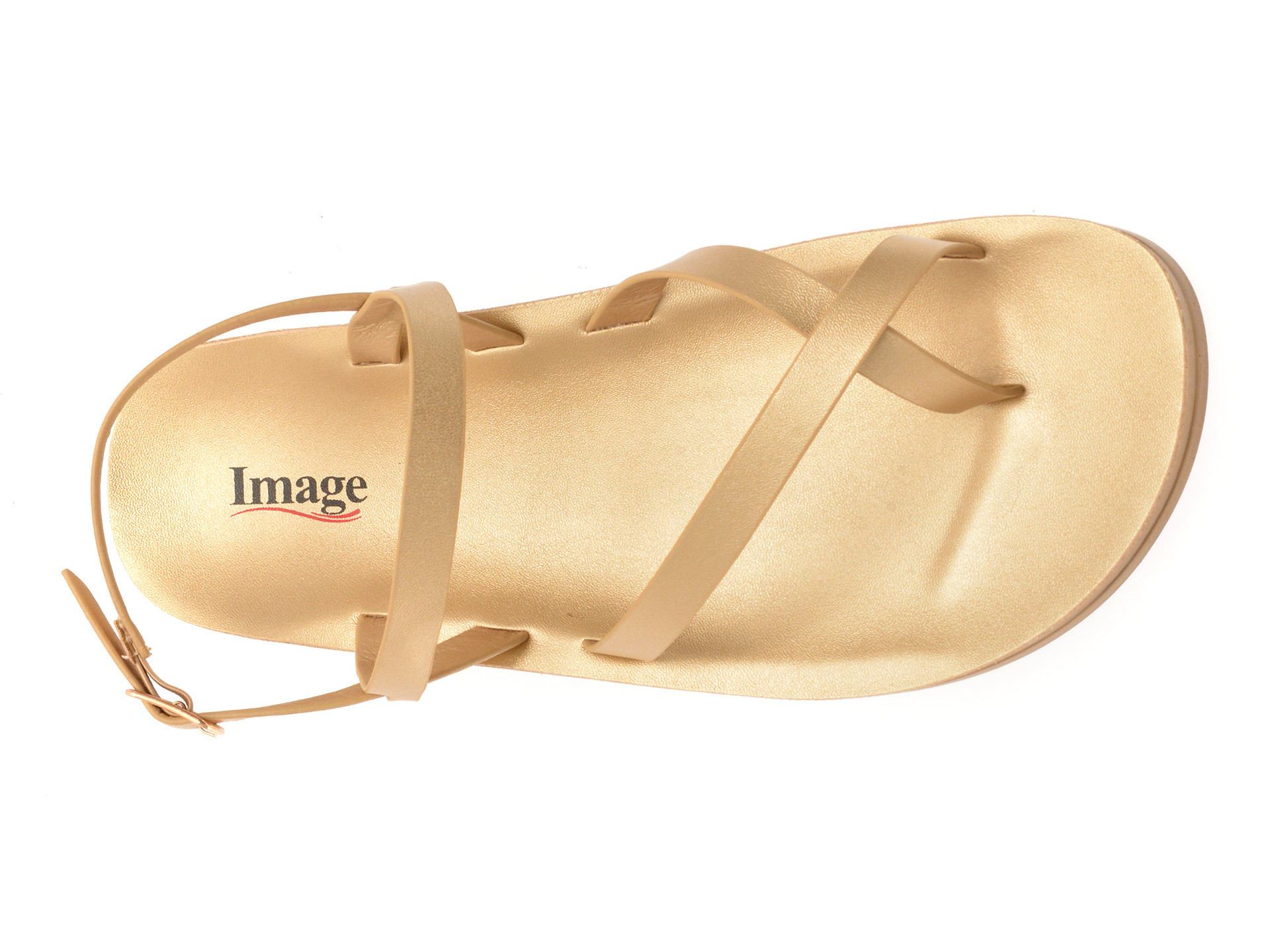 Sandale IMAGE aurii, 10728, din piele ecologica