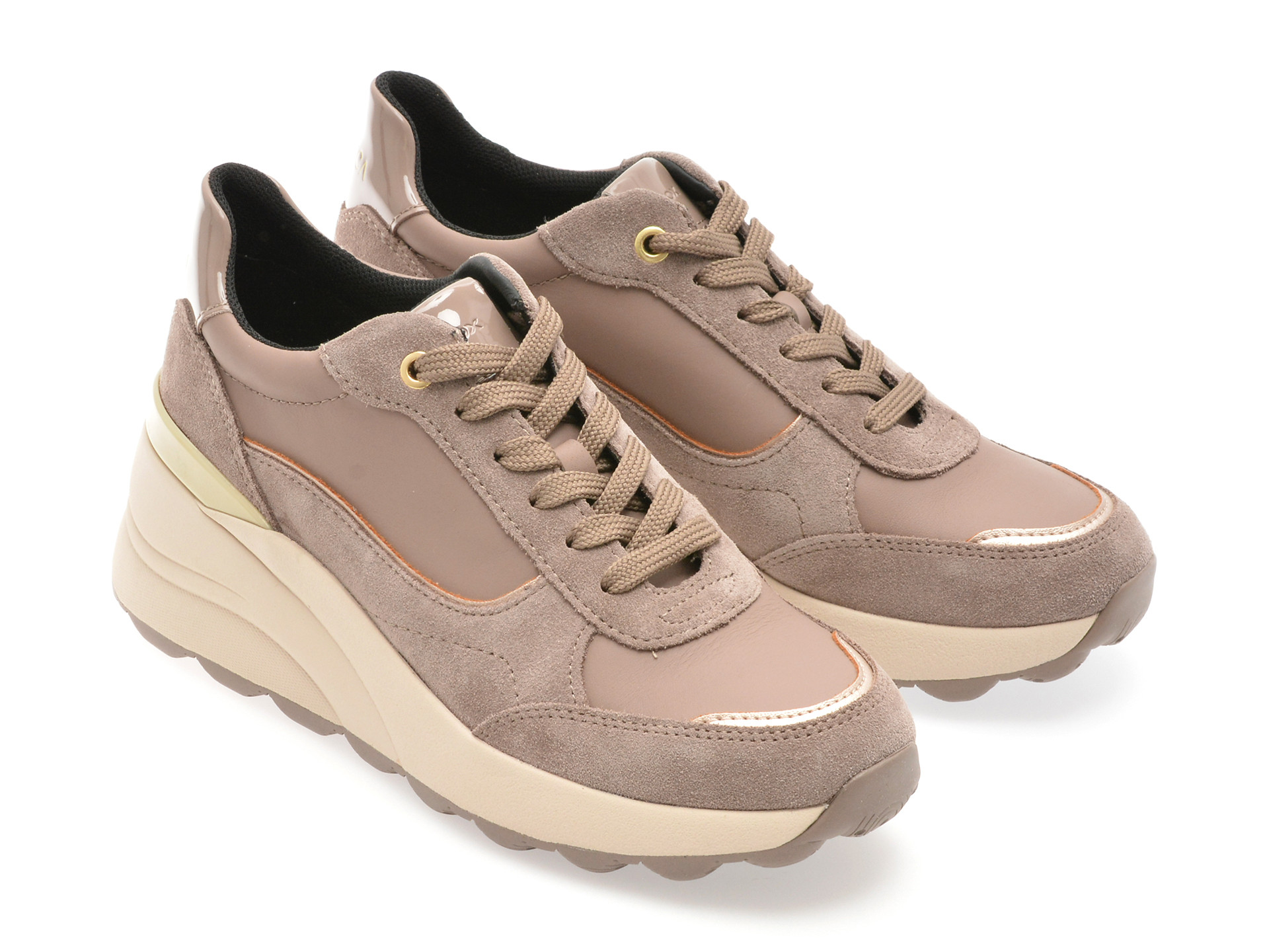 Pantofi sport GEOX gri, D45WAA, din piele intoarsa