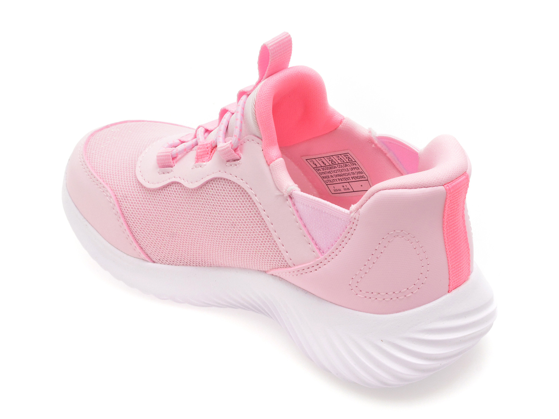 Pantofi sport SKECHERS roz, BOUNDER, din material textil