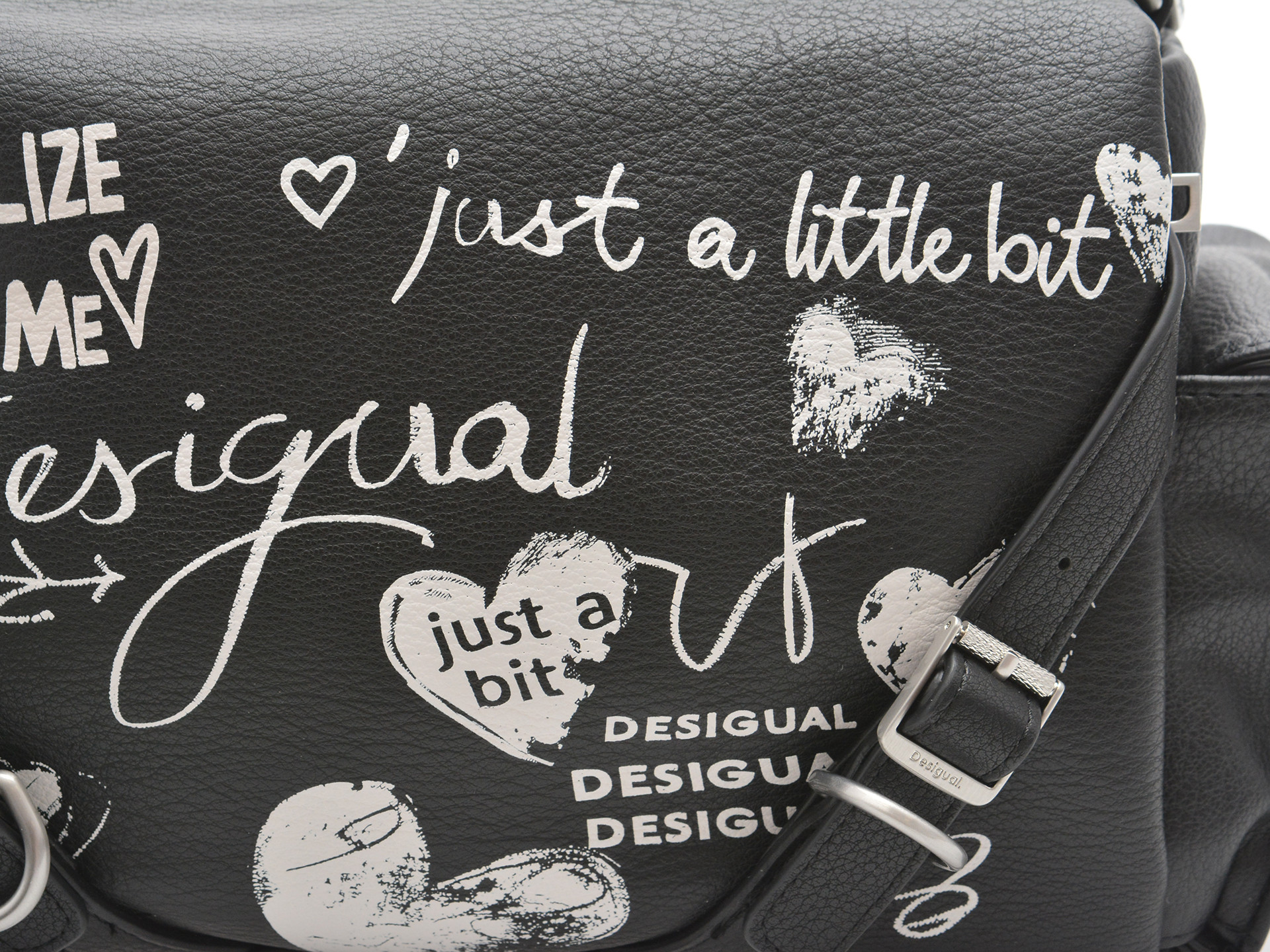 Geanta DESIGUAL neagra, WAXPA6, din piele ecologica