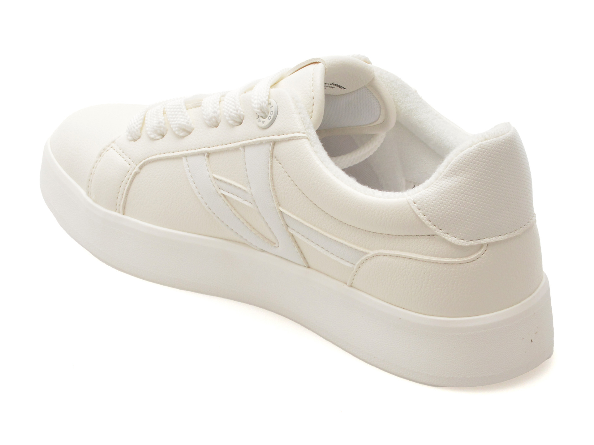 Pantofi sport ALDO albi, MTL72 SNEAKER, din piele ecologica