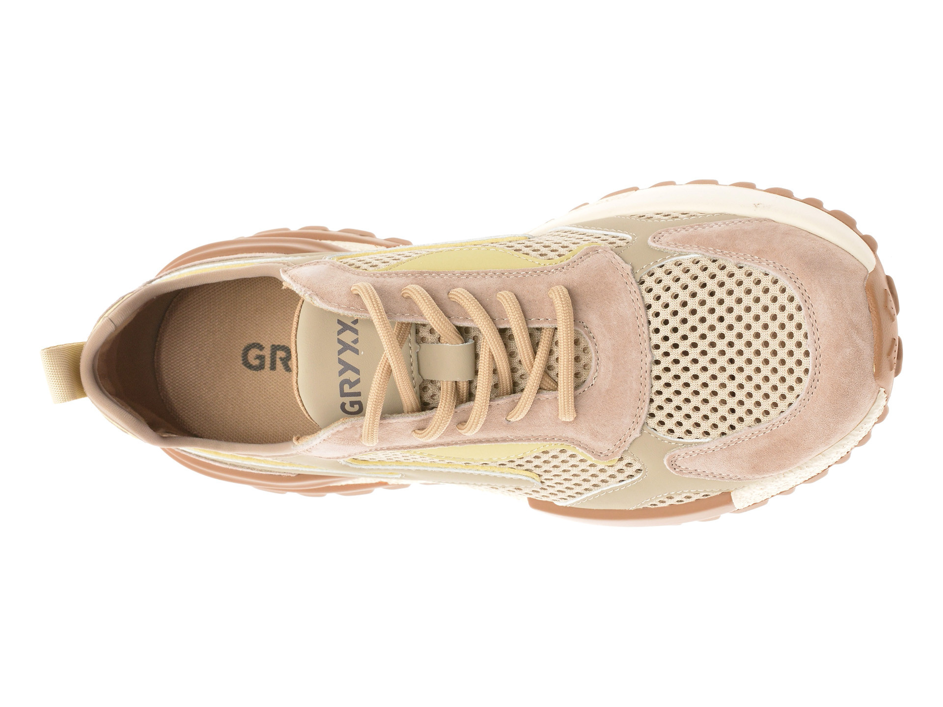 Pantofi sport GRYXX bej, 95386, din material textil
