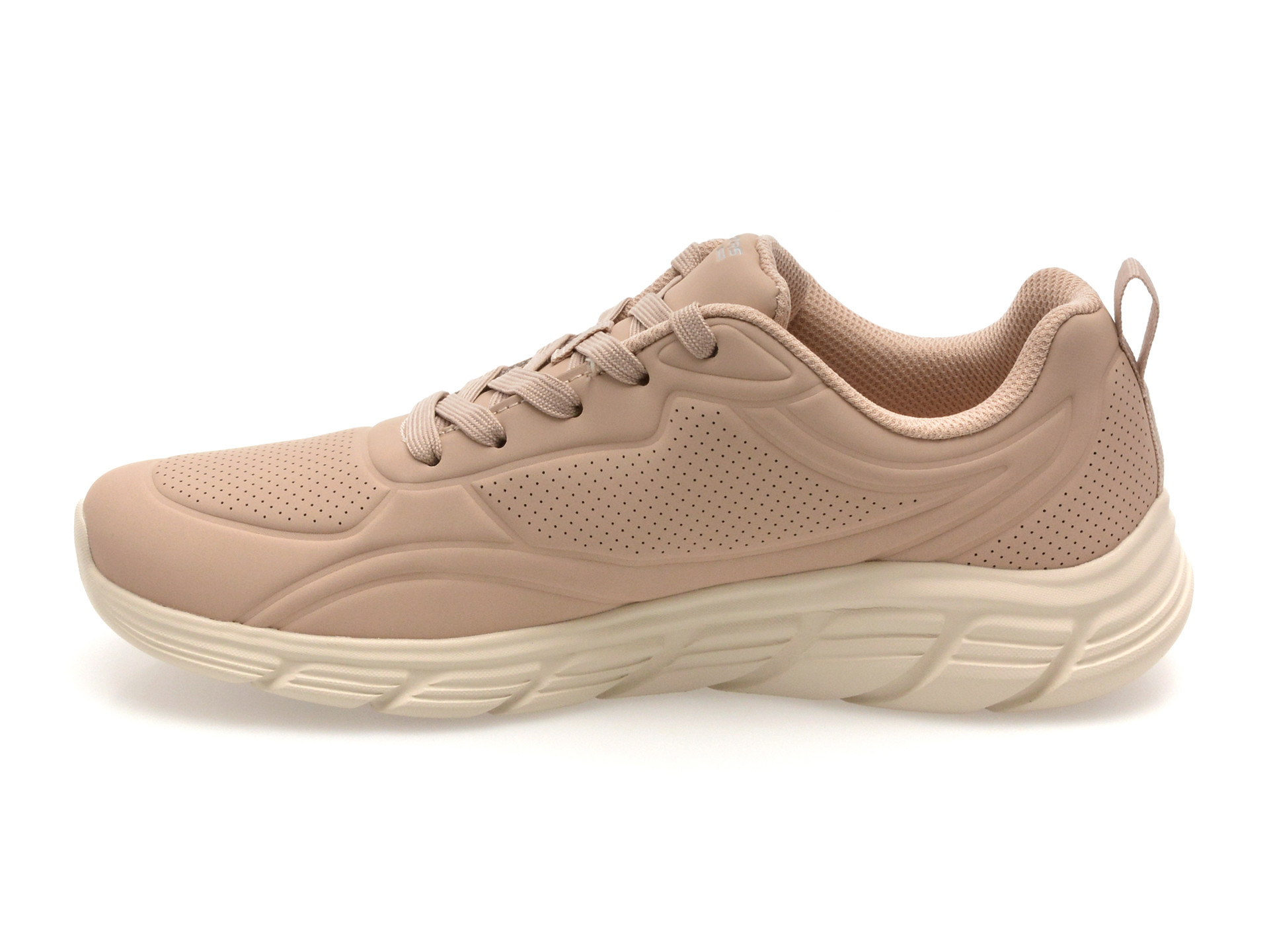 Pantofi sport SKECHERS nude, BOBS B FLEX LO, din piele ecologica