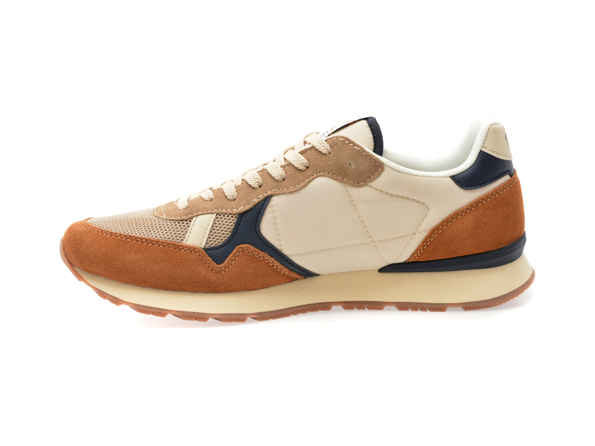 Pantofi sport PEPE JEANS bej, BRIT CAMP, din material textil